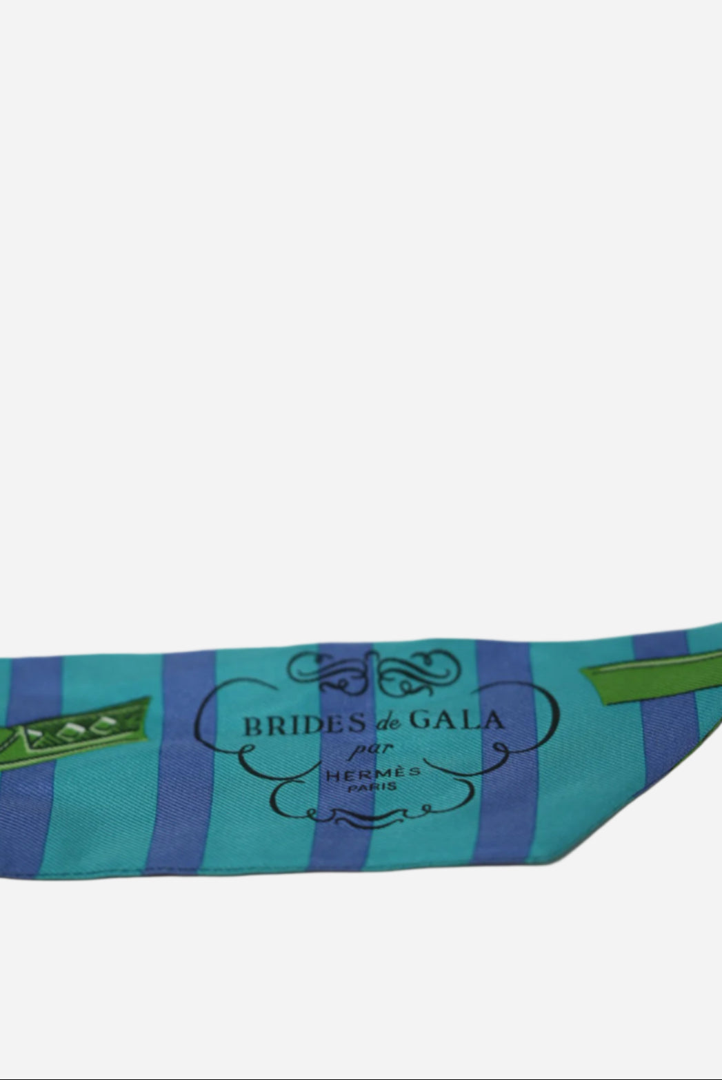 Hermes Blue Silk Twilly Scarf