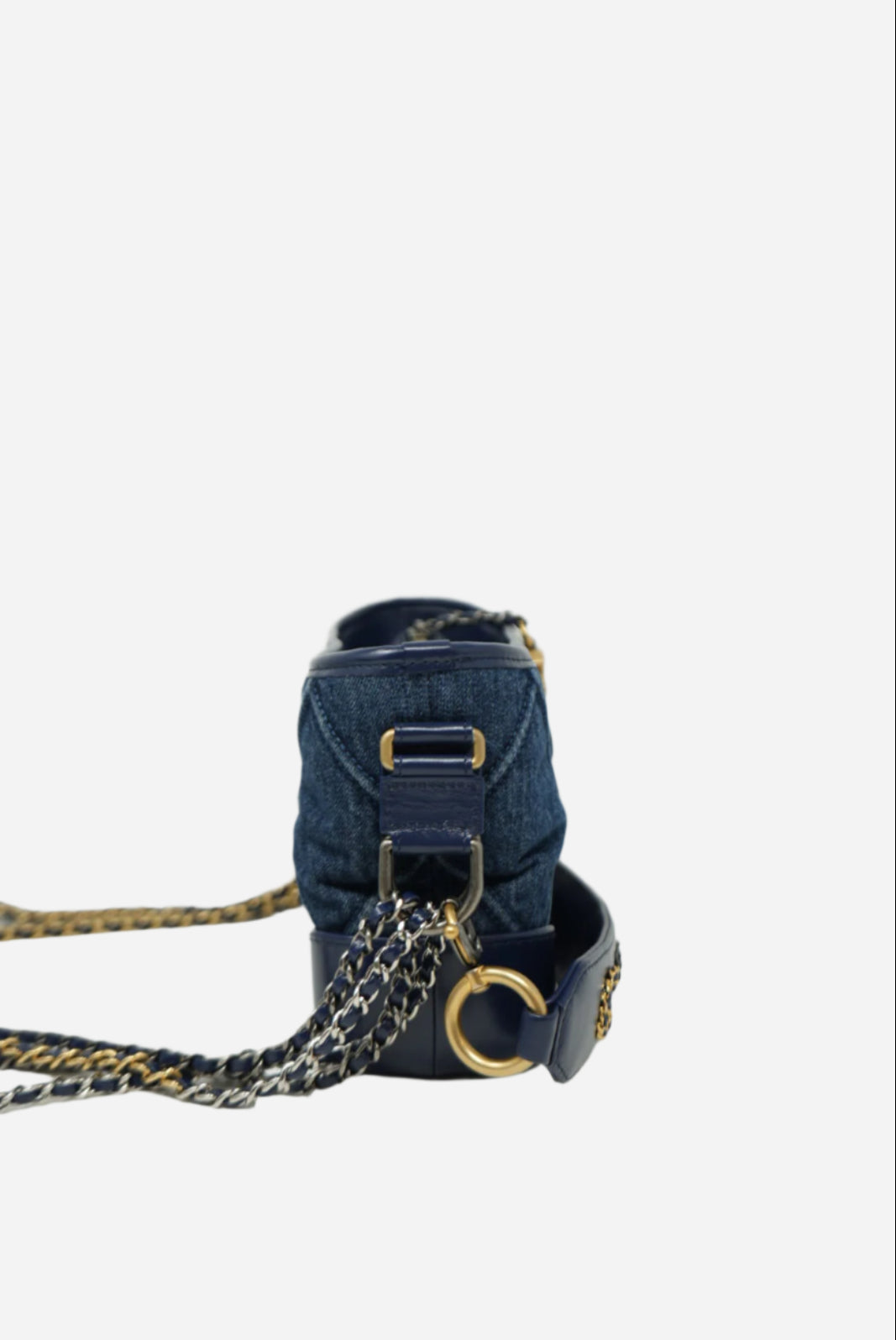 Pre-owned Chanel 2020 Gabrielle Denim Hobo Small