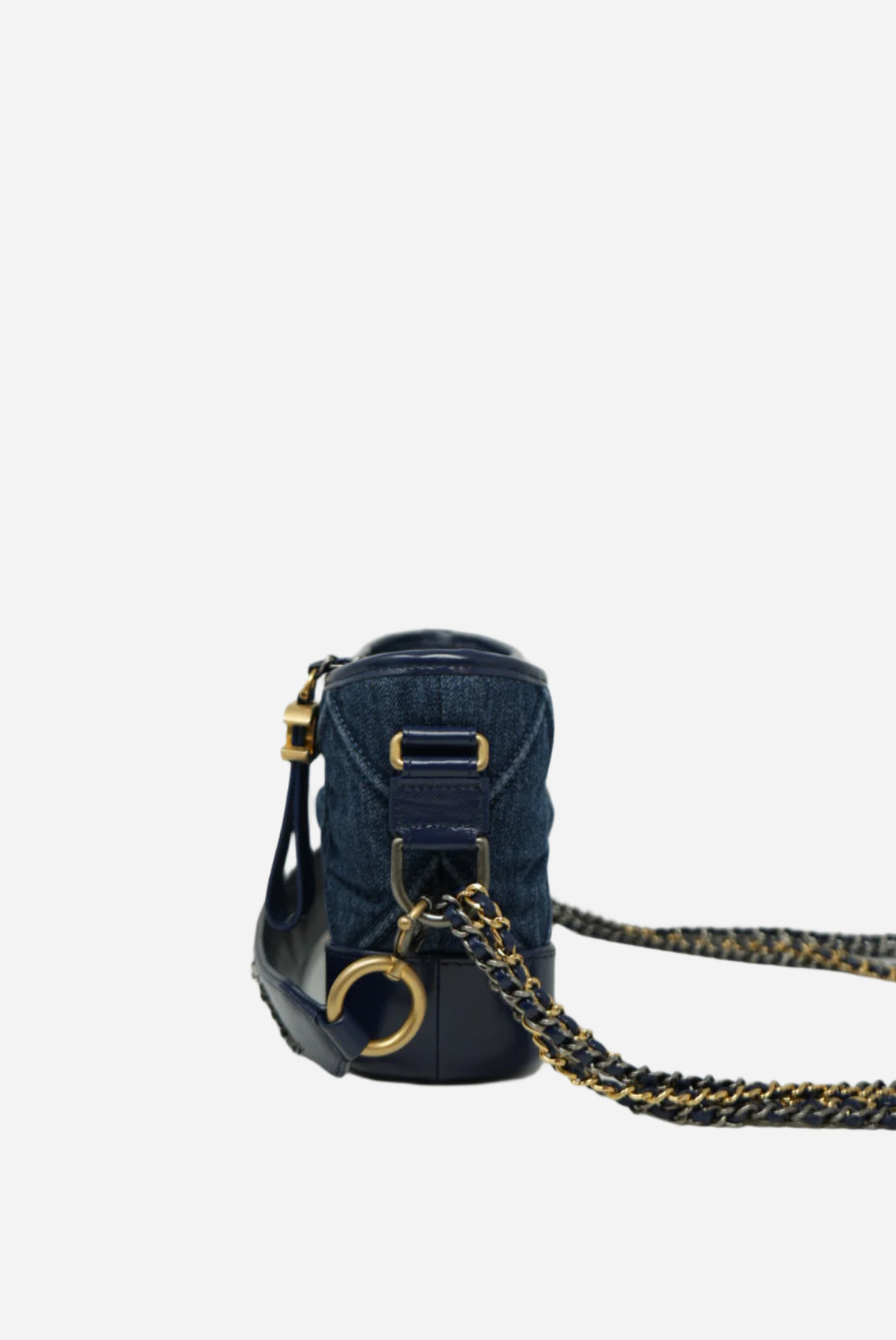Pre-owned Chanel 2020 Gabrielle Denim Hobo Small