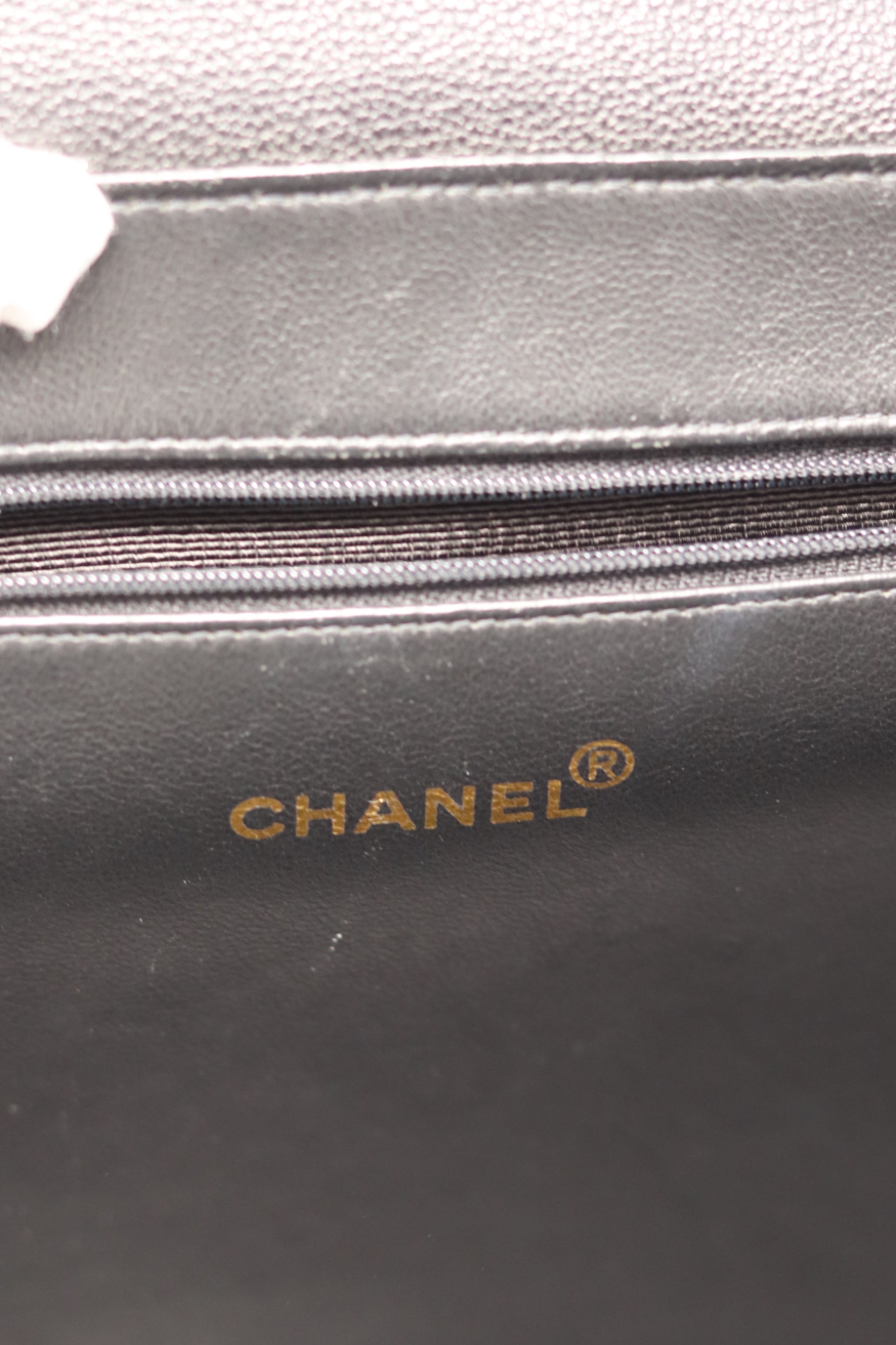 Pre-Owned CHANEL all black Wild Stitch Chain Tote Bag
