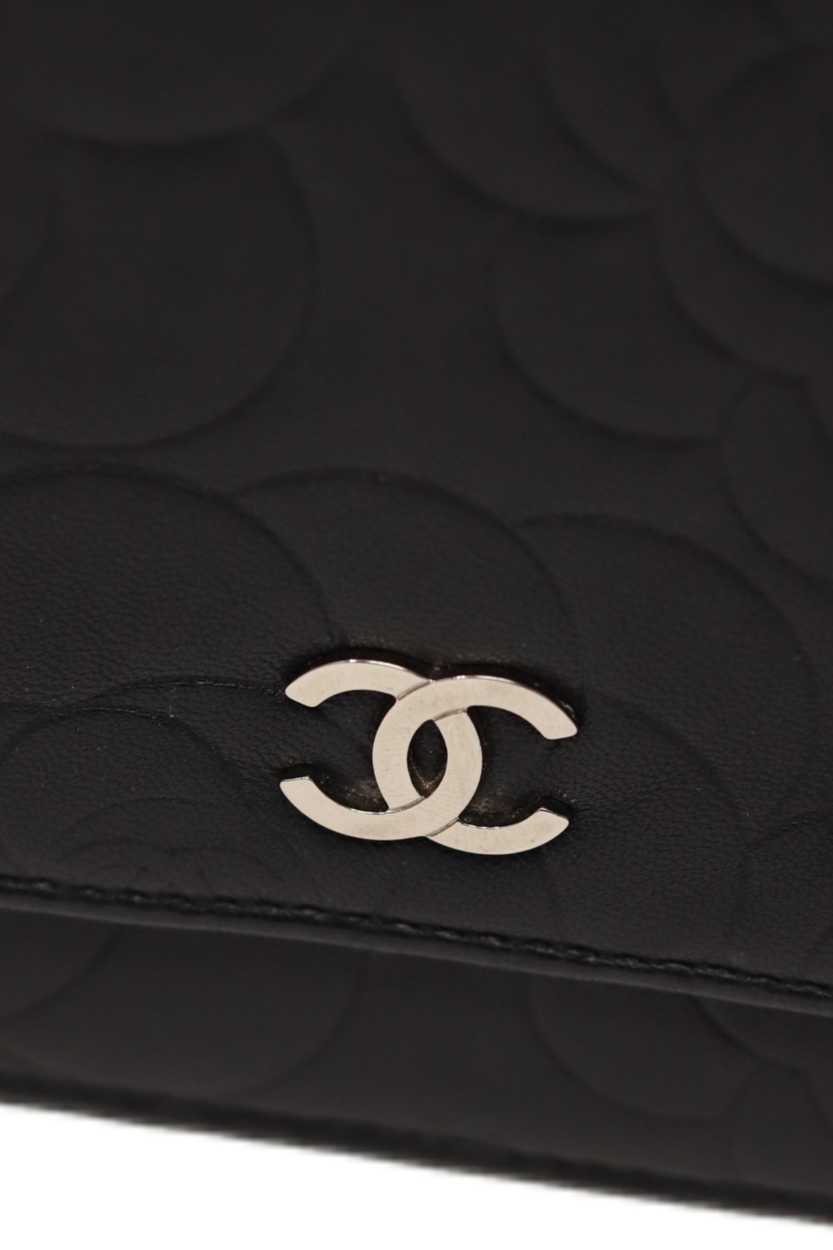 Pre-Owned Chanel 2011-2012 Camila Wallet On Chain Lambskin Black