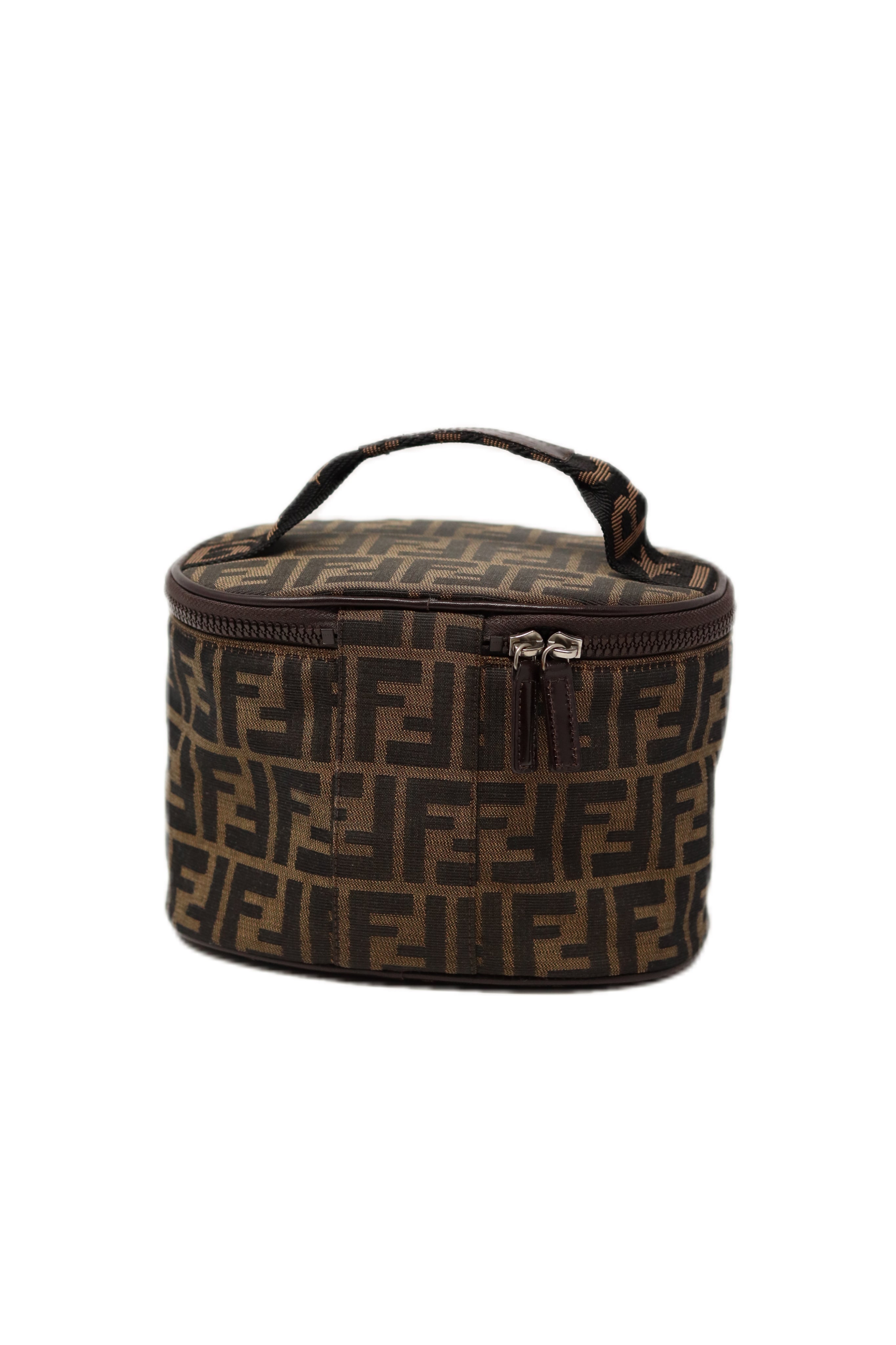 FENDI Zucchino Pattern Cosmetic Vanity Hand Bag