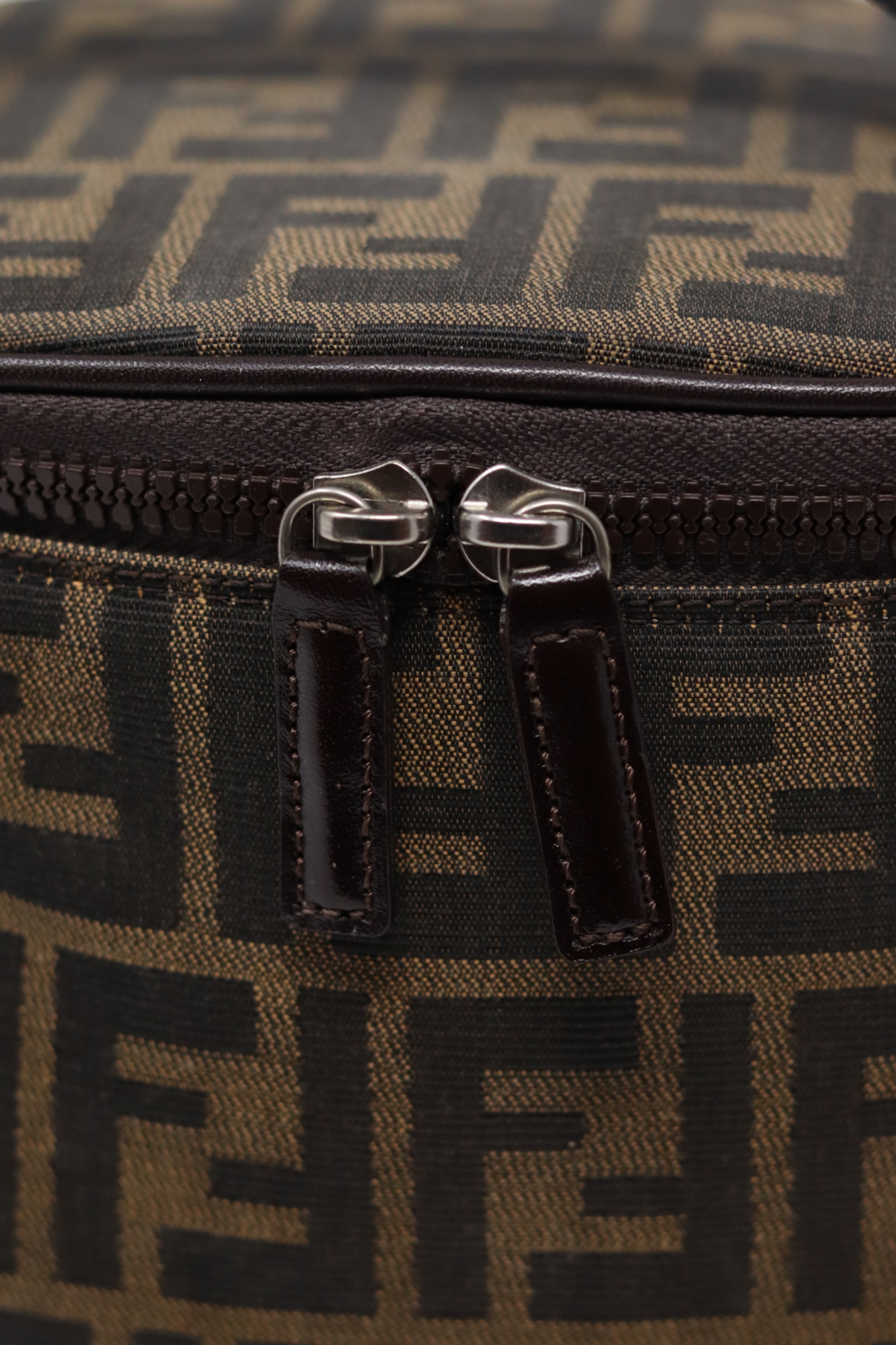 FENDI Zucchino Pattern Cosmetic Vanity Hand Bag