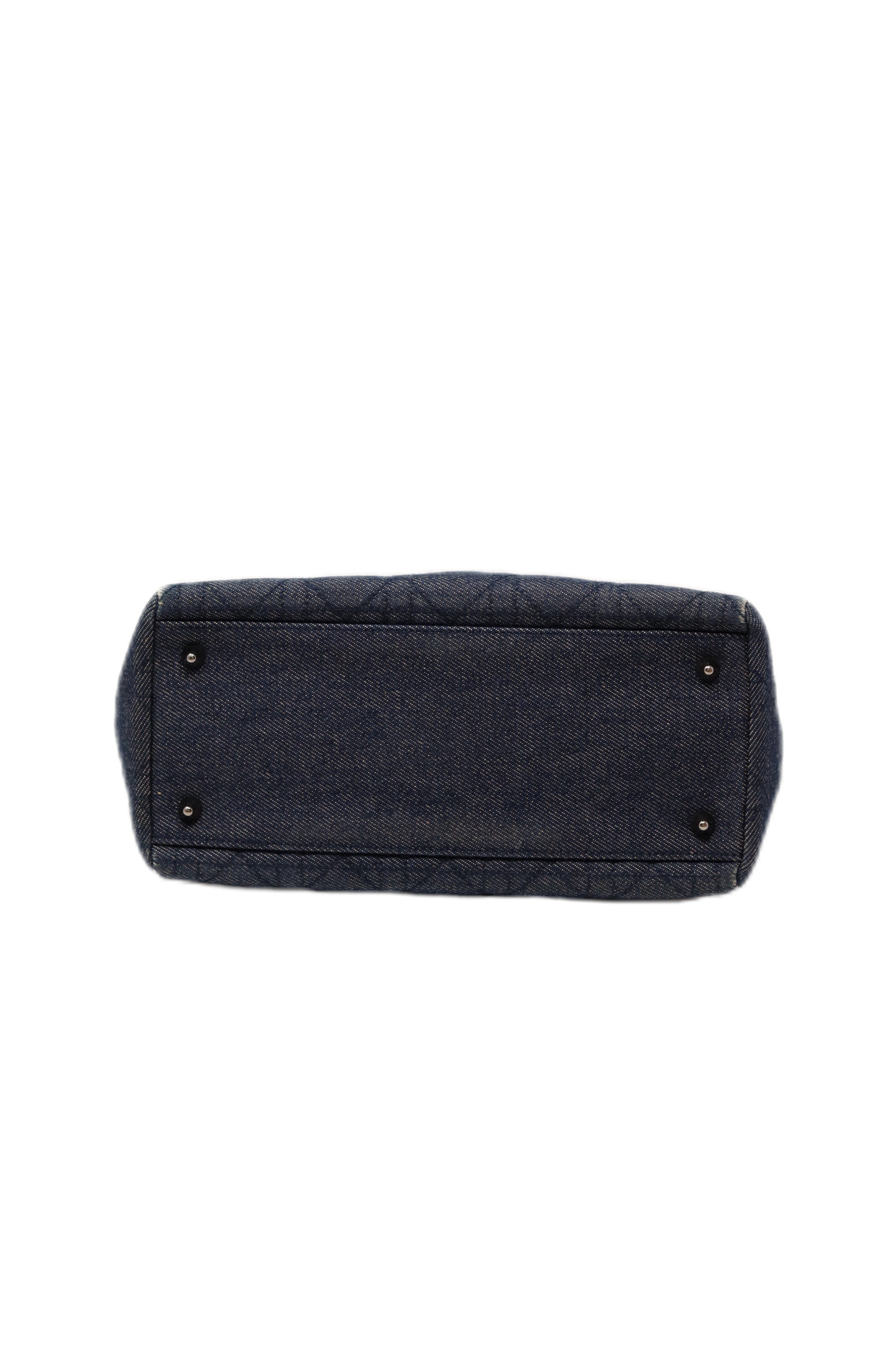 Dior 2000 Vintage Lady Dior Denim Hand Bag
