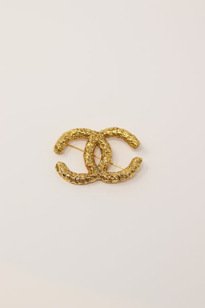 Pre-Owned CHANEL 1993 Florentine CC Brooch