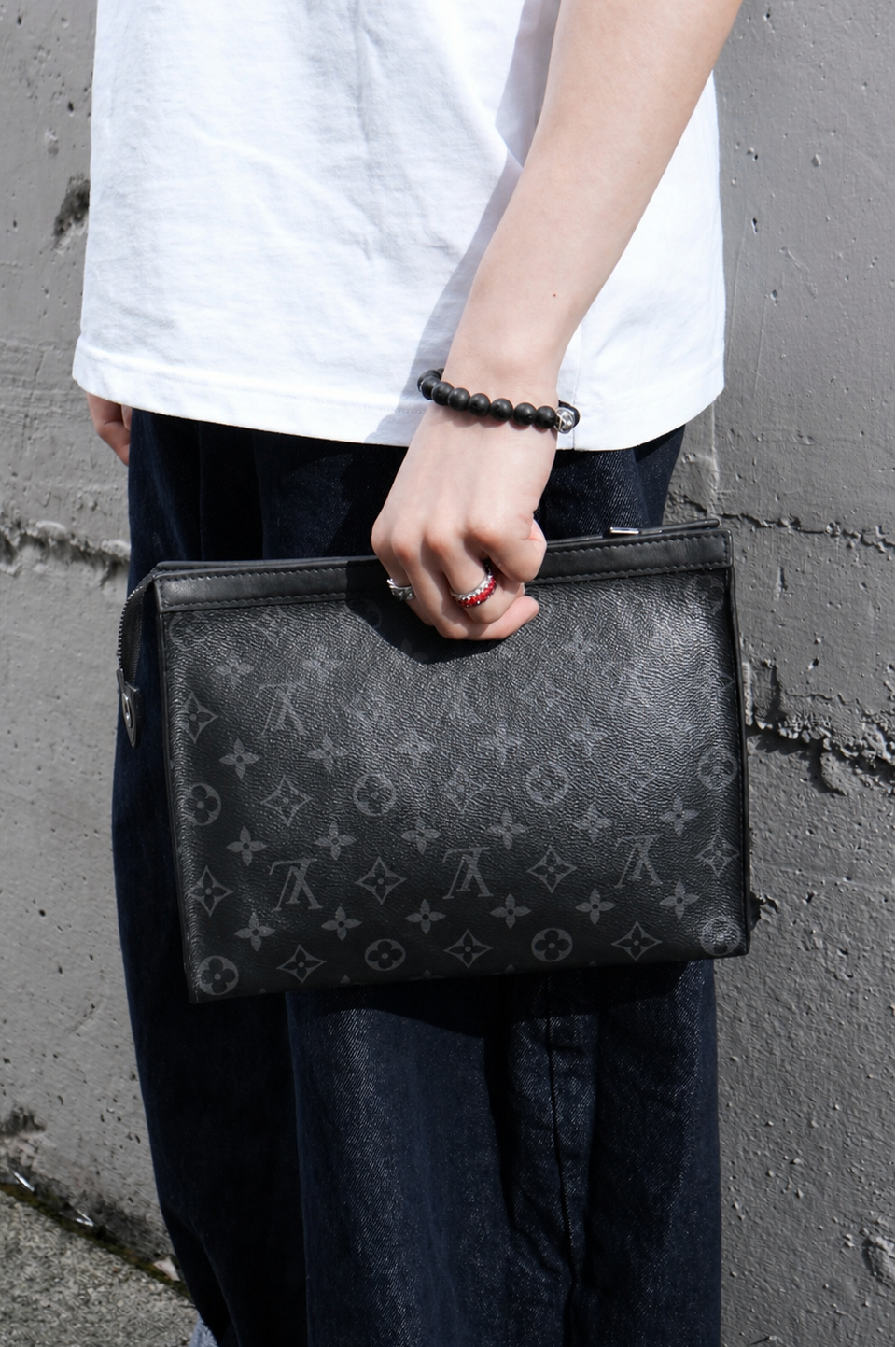 Louis Vuitton 2018 Monogram Eclipse Pochette Voyage MM