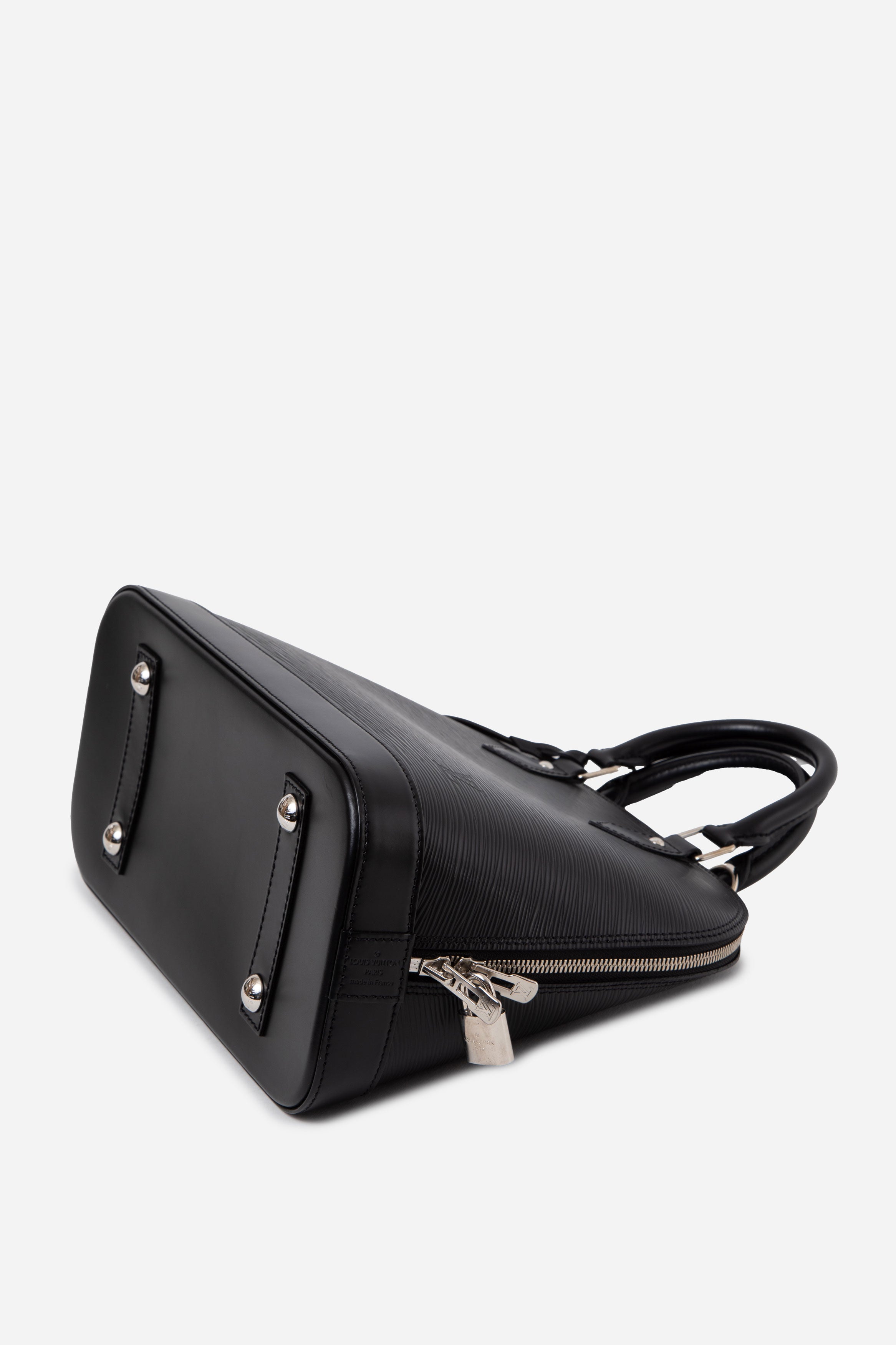 Louis Vuitton 2016 Black Epi Alma PM Top Handle Bag