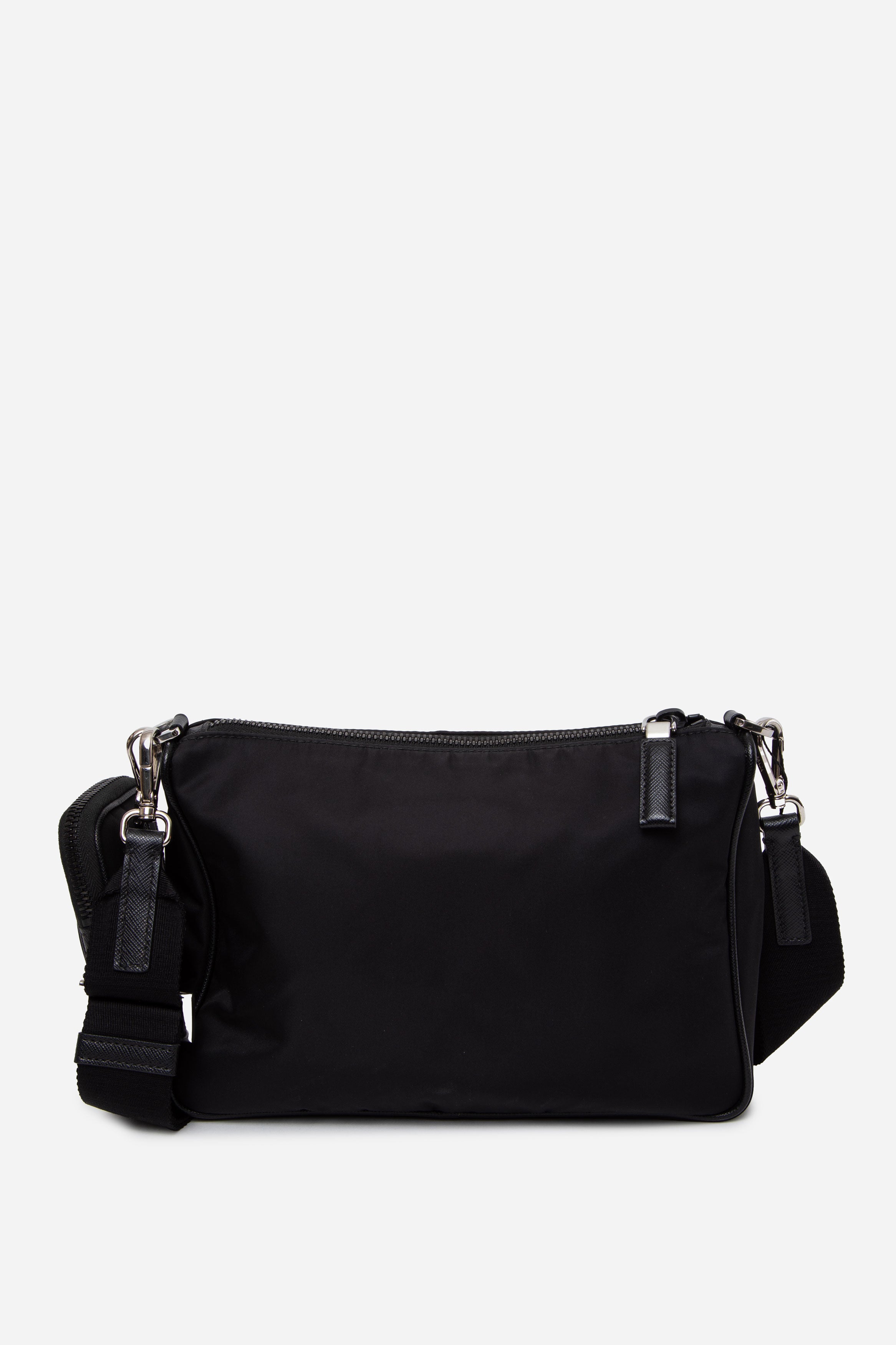 Prada Black Re-Nylon and Saffiano Leather Shoulder Bag