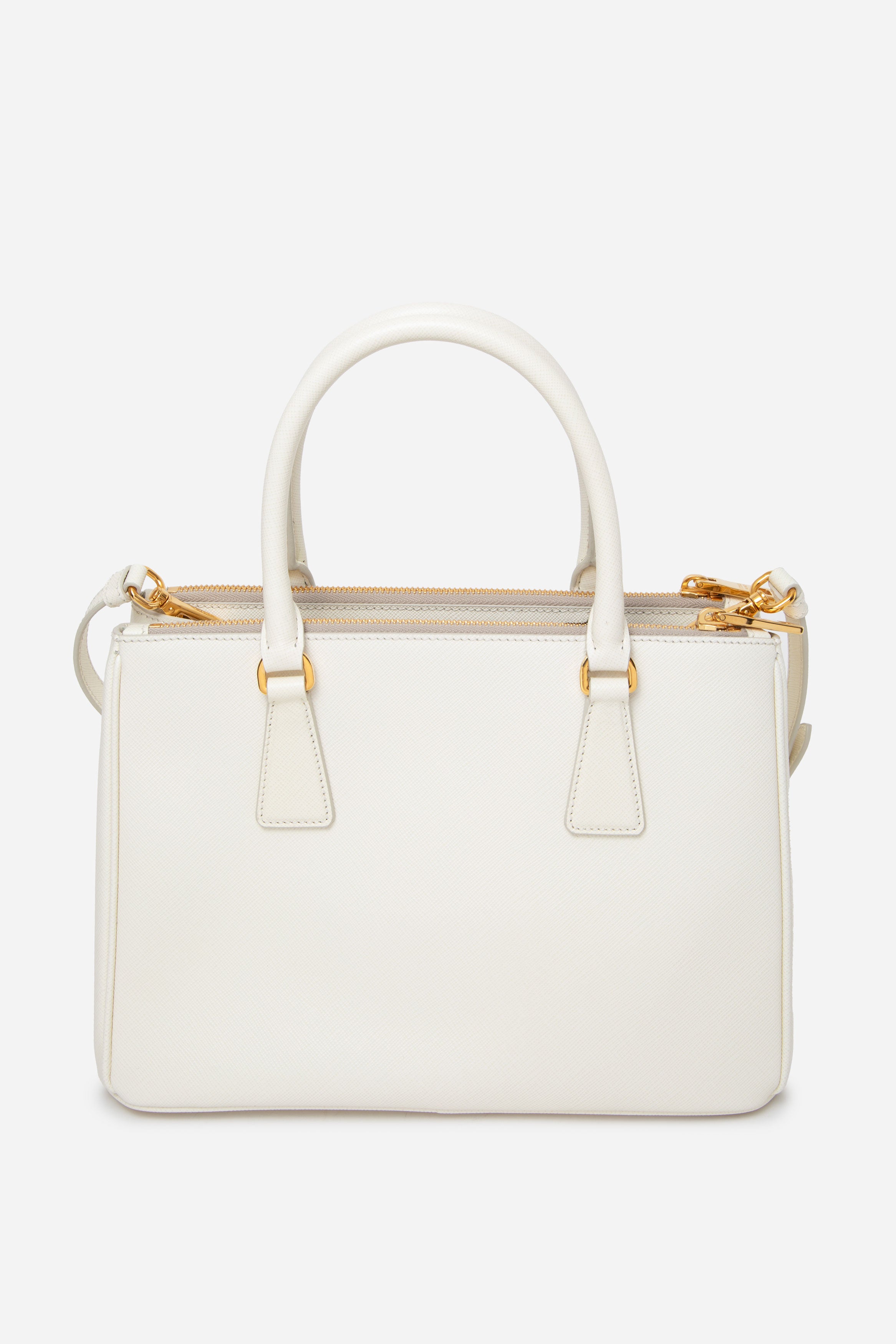 Prada White Galleria Medium Saffiano Bag