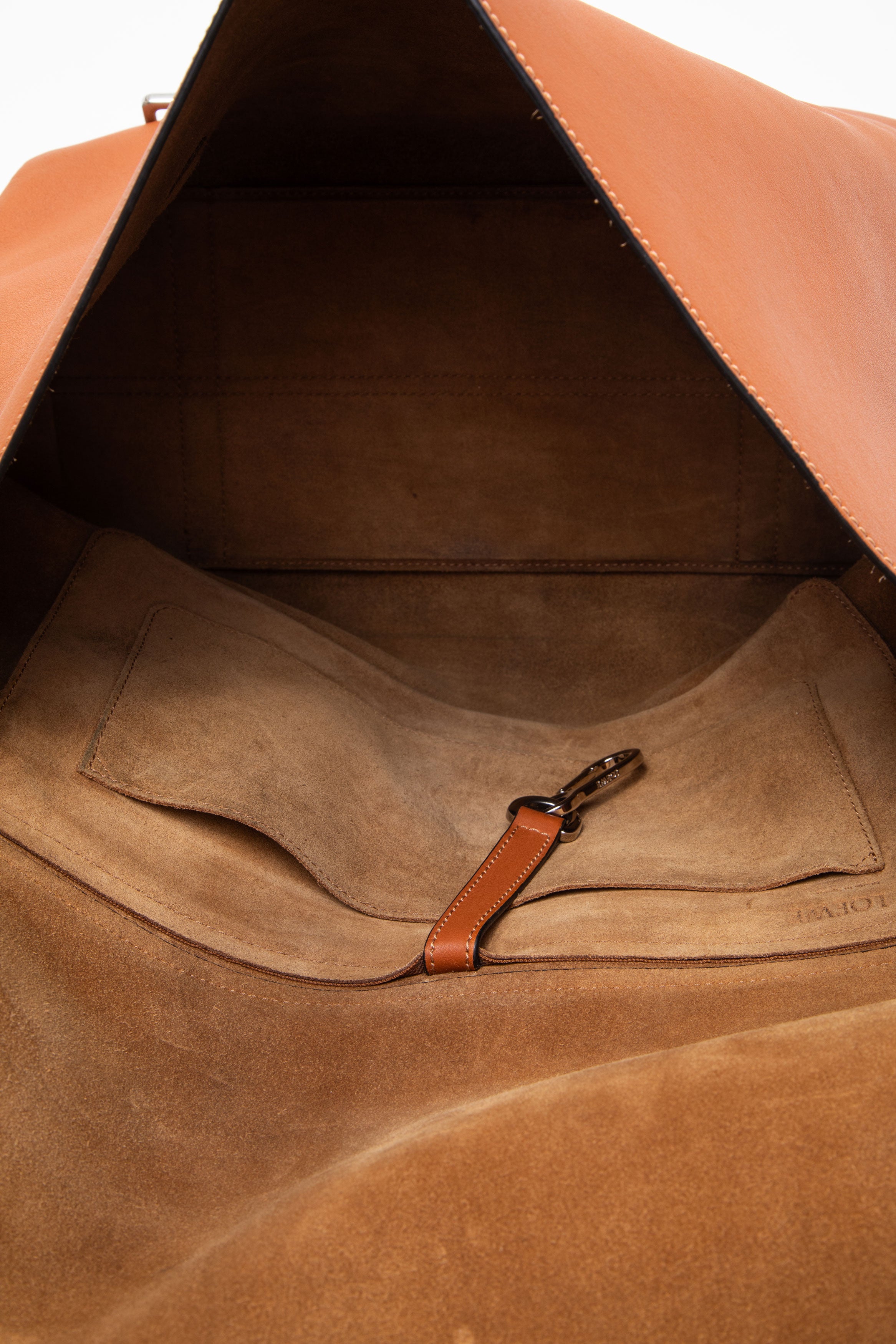 Loewe 2016 Brown Leather Messenger Bag