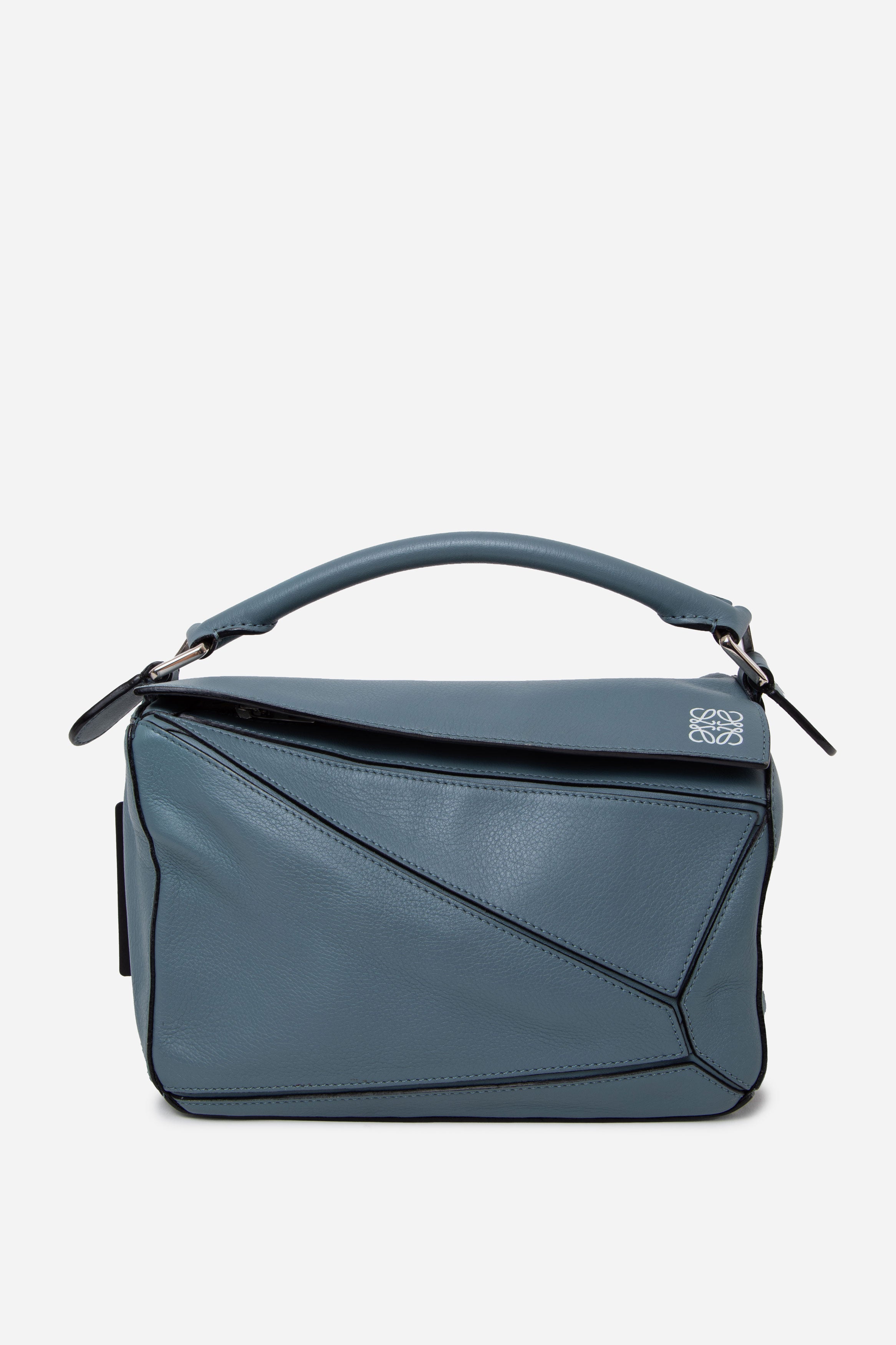 Loewe 2015 Small Calfskin Puzzle Bag Blue
