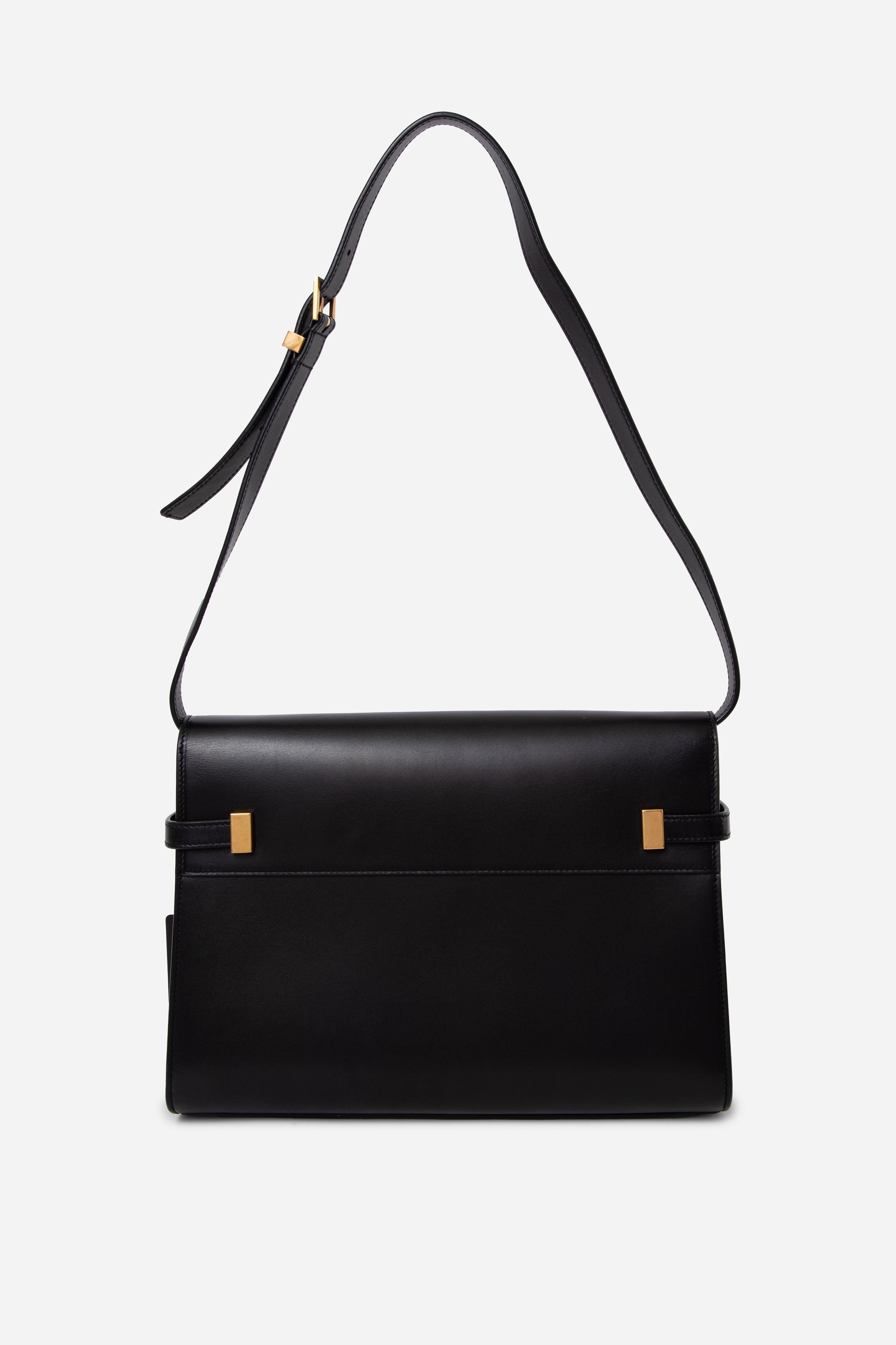 Saint Laurent 2021 Medium Calfskin Manhattan Shoulder Bag Black