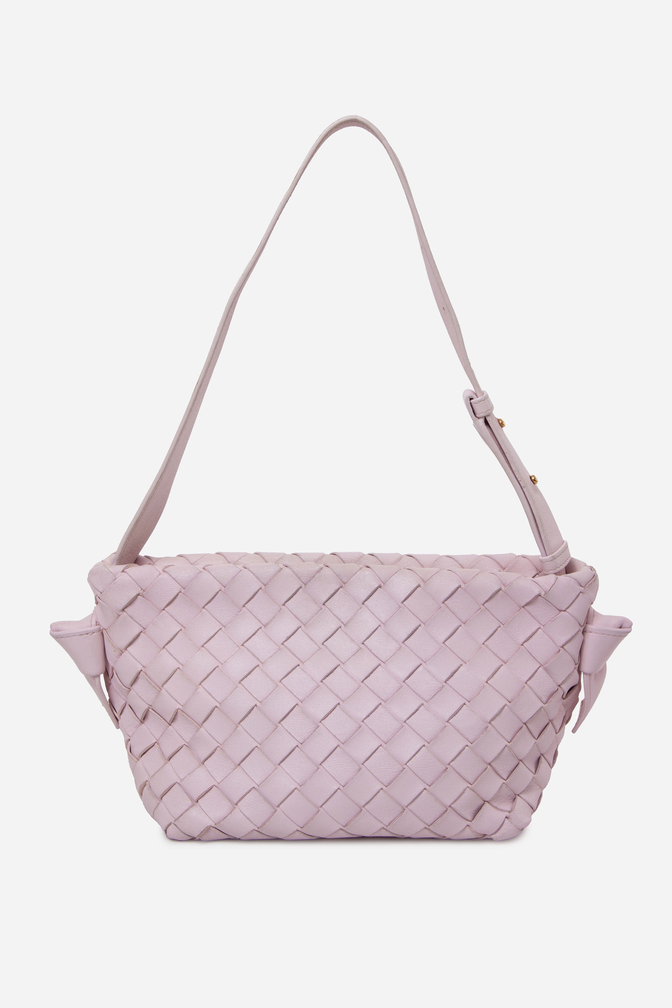 Bottega Veneta Nappa Intrecciato Tie Shoulder Bag Bliss Washed