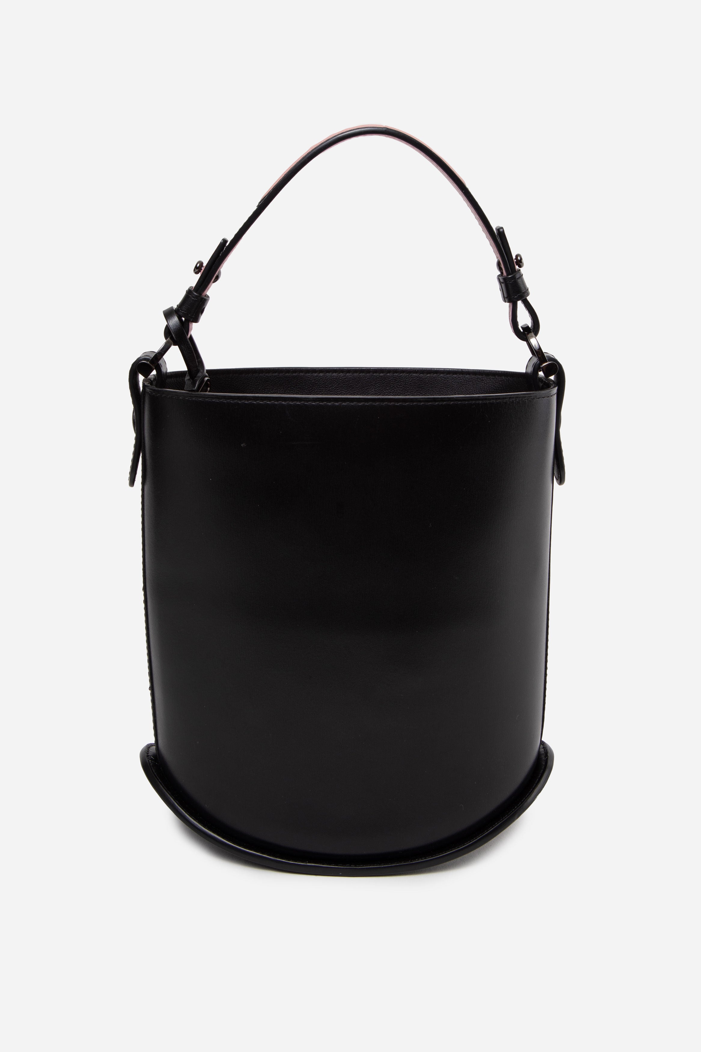 DELVAUX Black Calfskin Pin Mini Bucket Bag