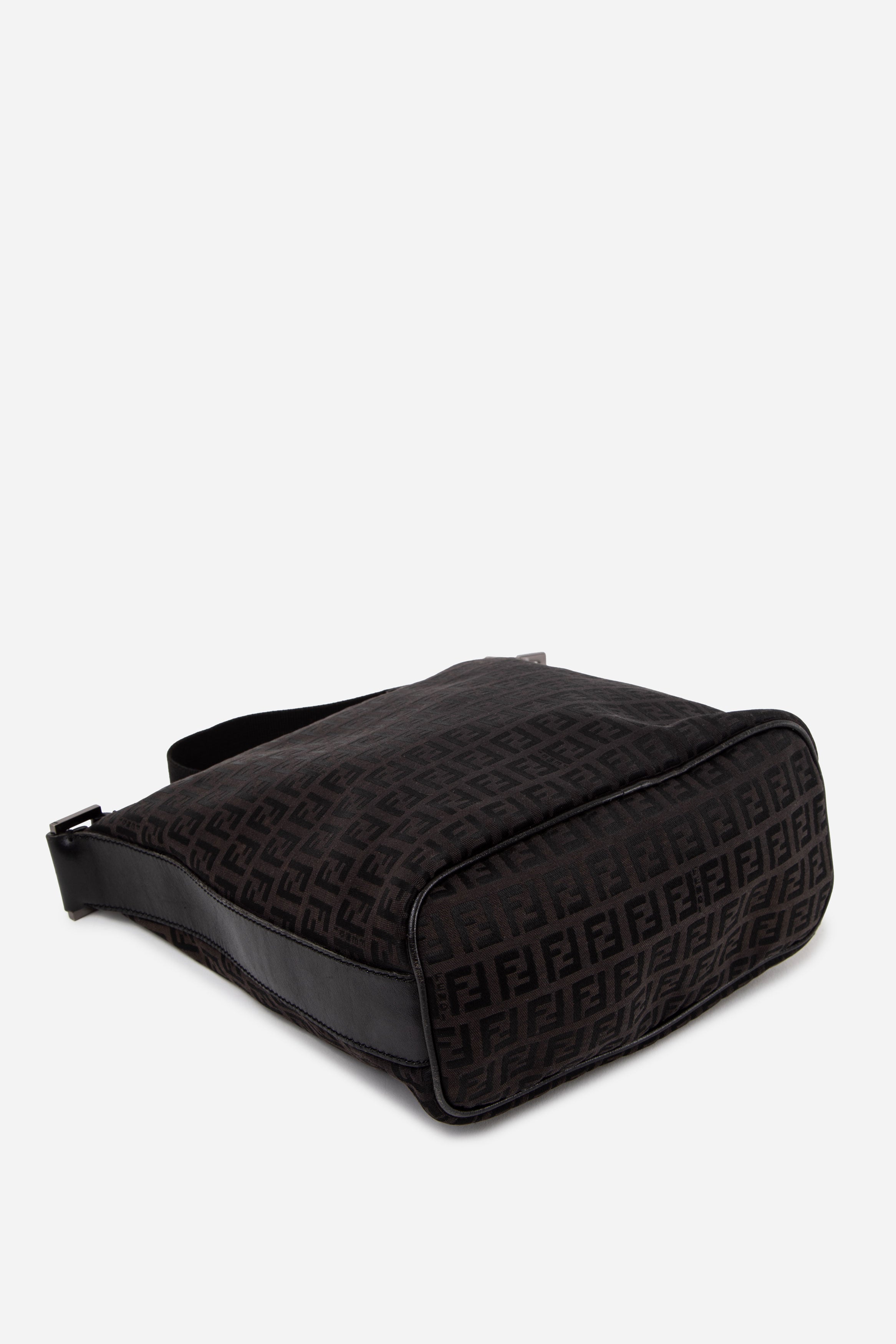 Fendi Black Canvas/Leather Zuccha Shoulder bag
