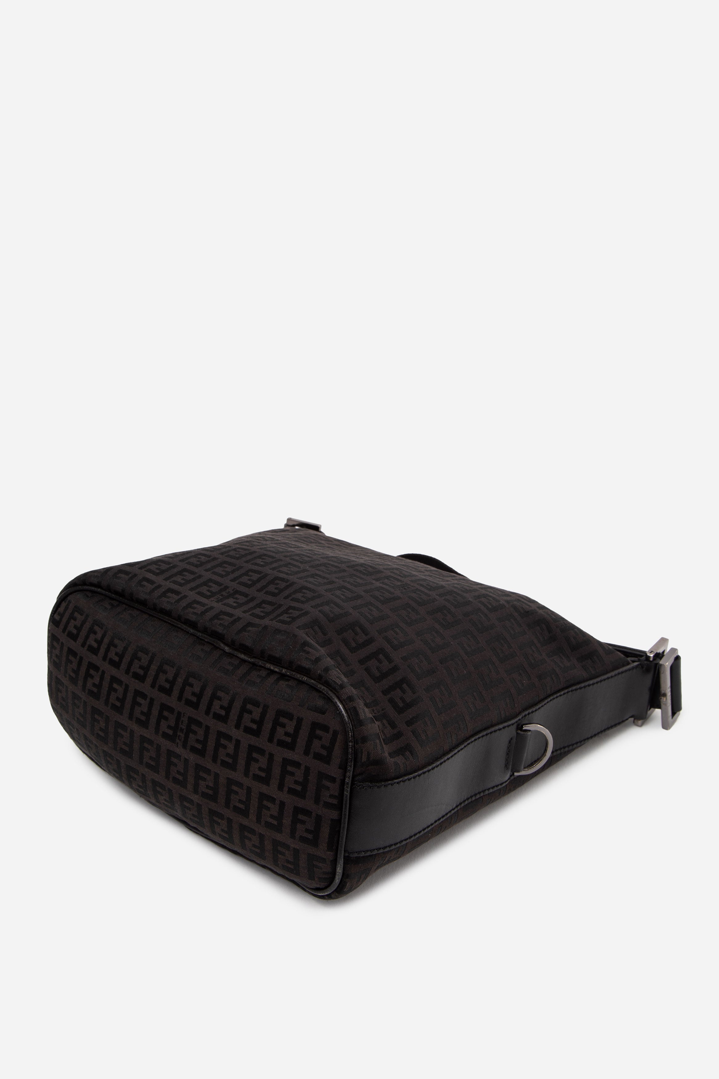 Fendi Black Canvas/Leather Zuccha Shoulder bag