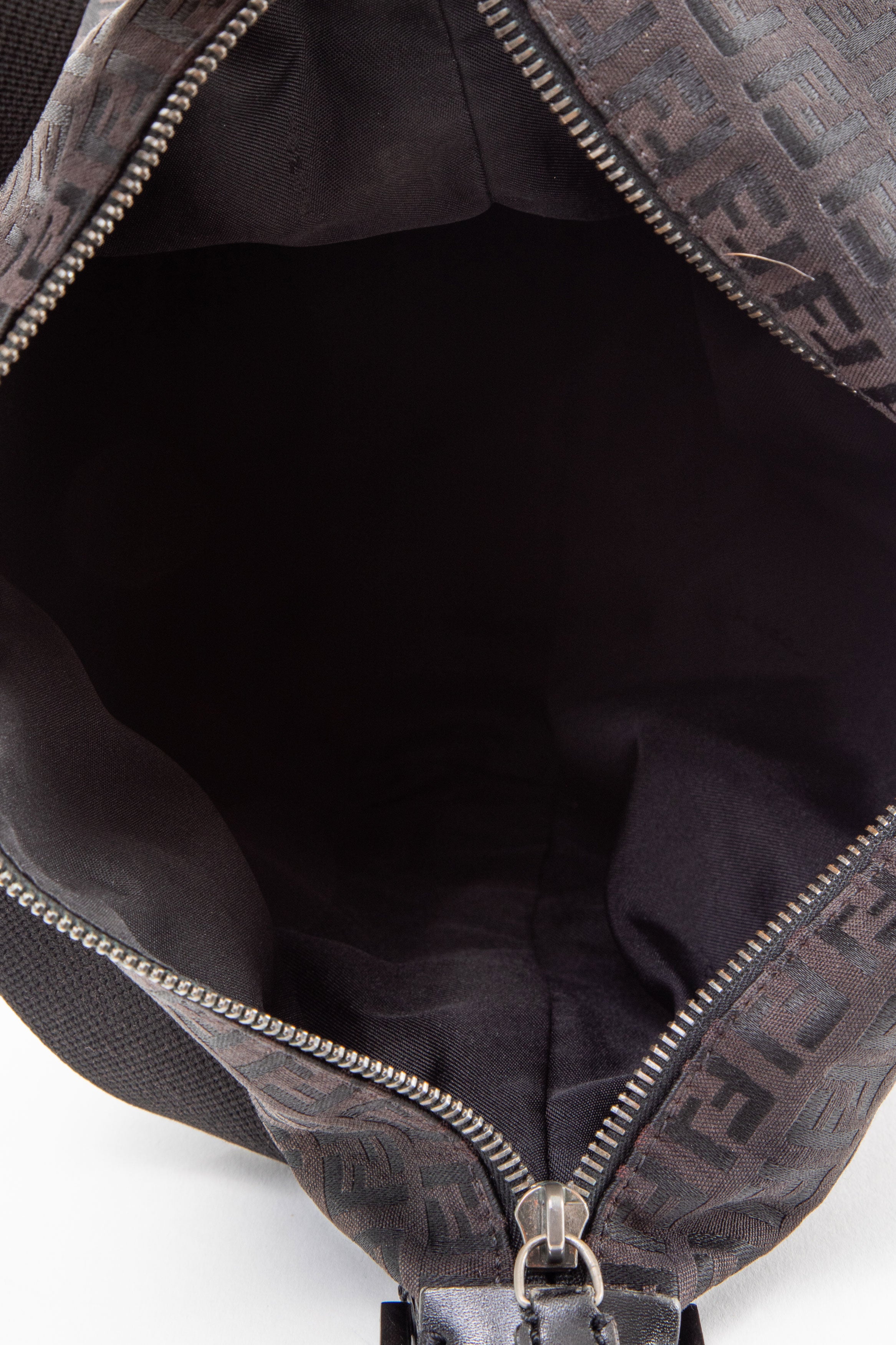 Fendi Black Canvas/Leather Zuccha Shoulder bag