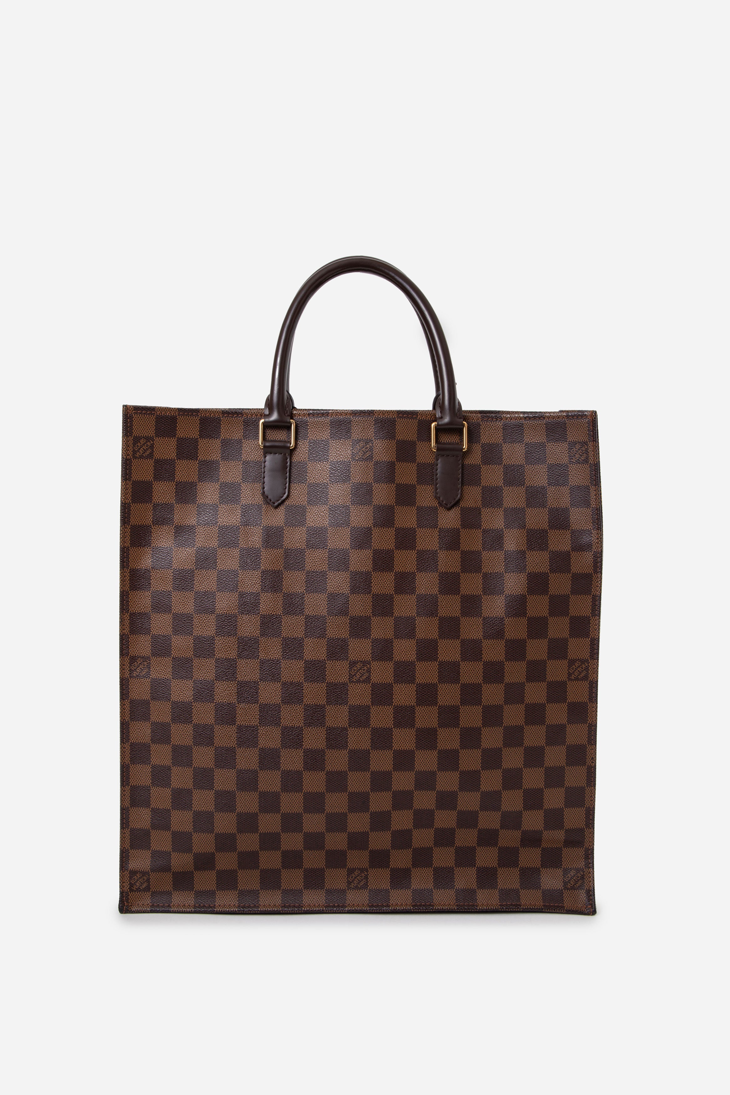 Louis Vuitton 2010 Damier Ebene Sac Plat Tote Bag