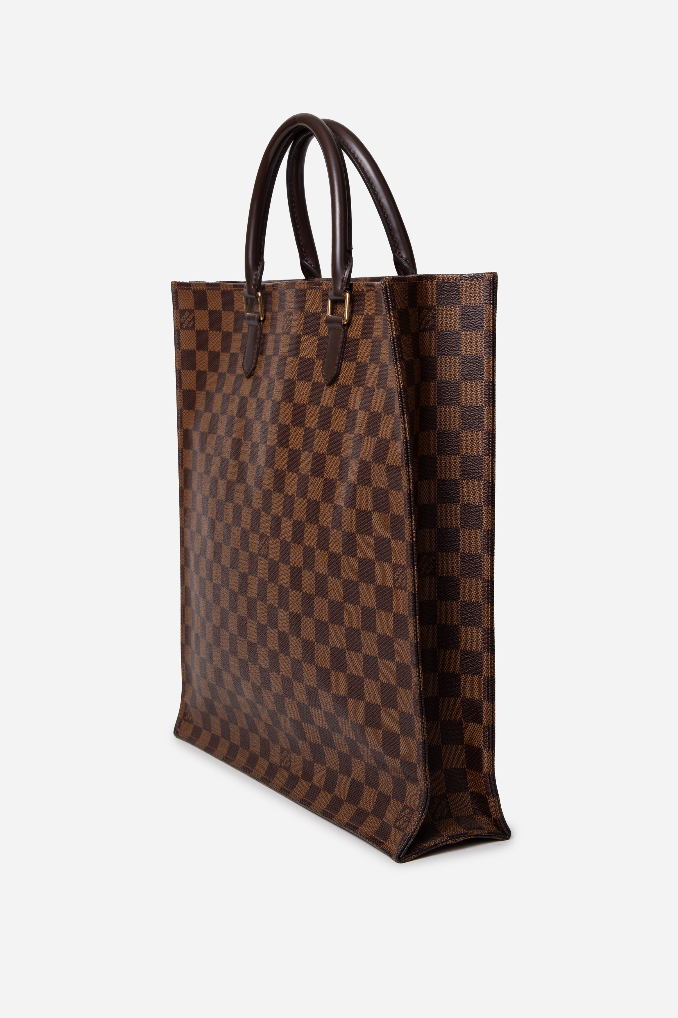 Louis Vuitton 2010 Damier Ebene Sac Plat Tote Bag