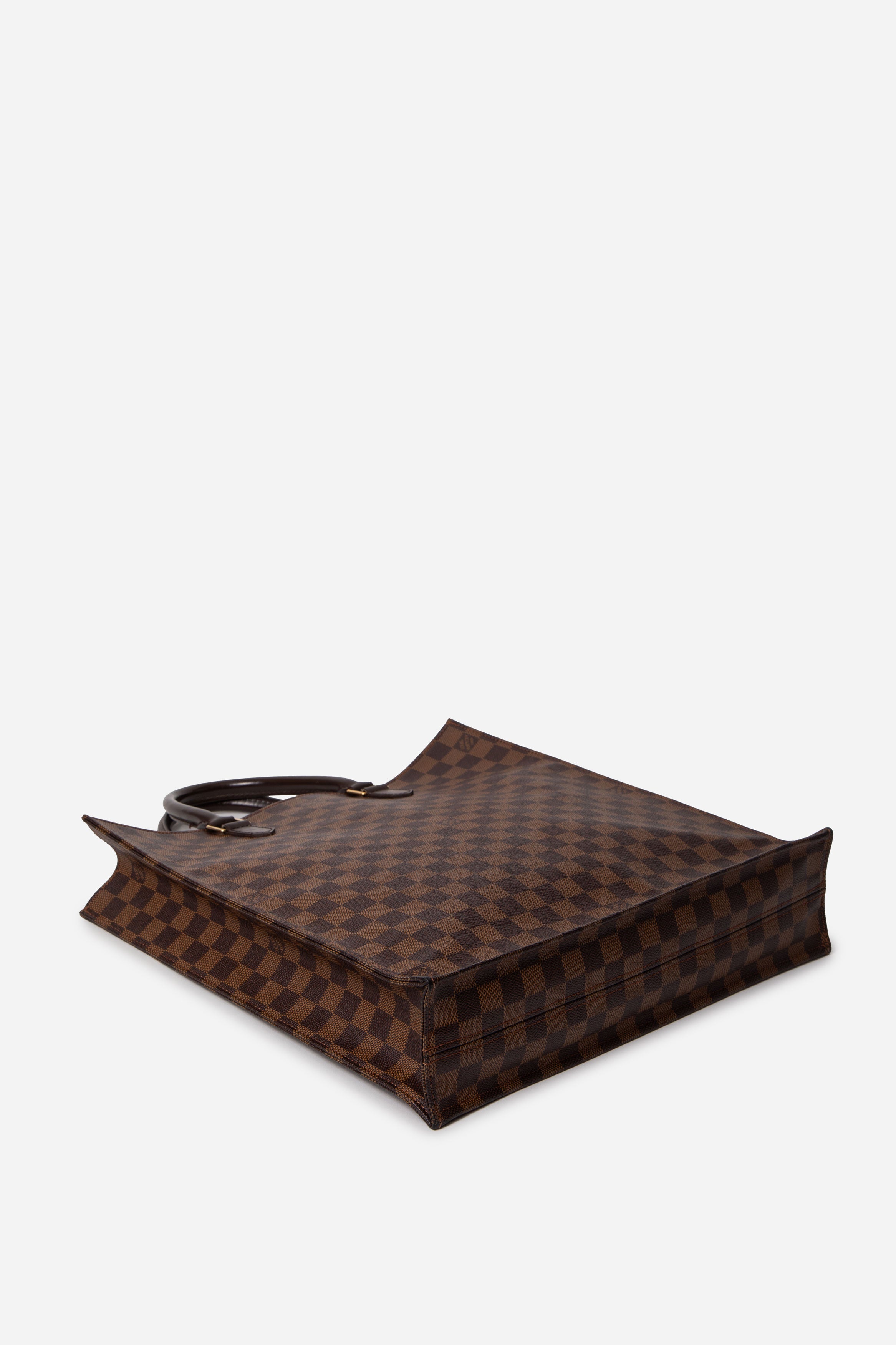 Louis Vuitton 2010 Damier Ebene Sac Plat Tote Bag