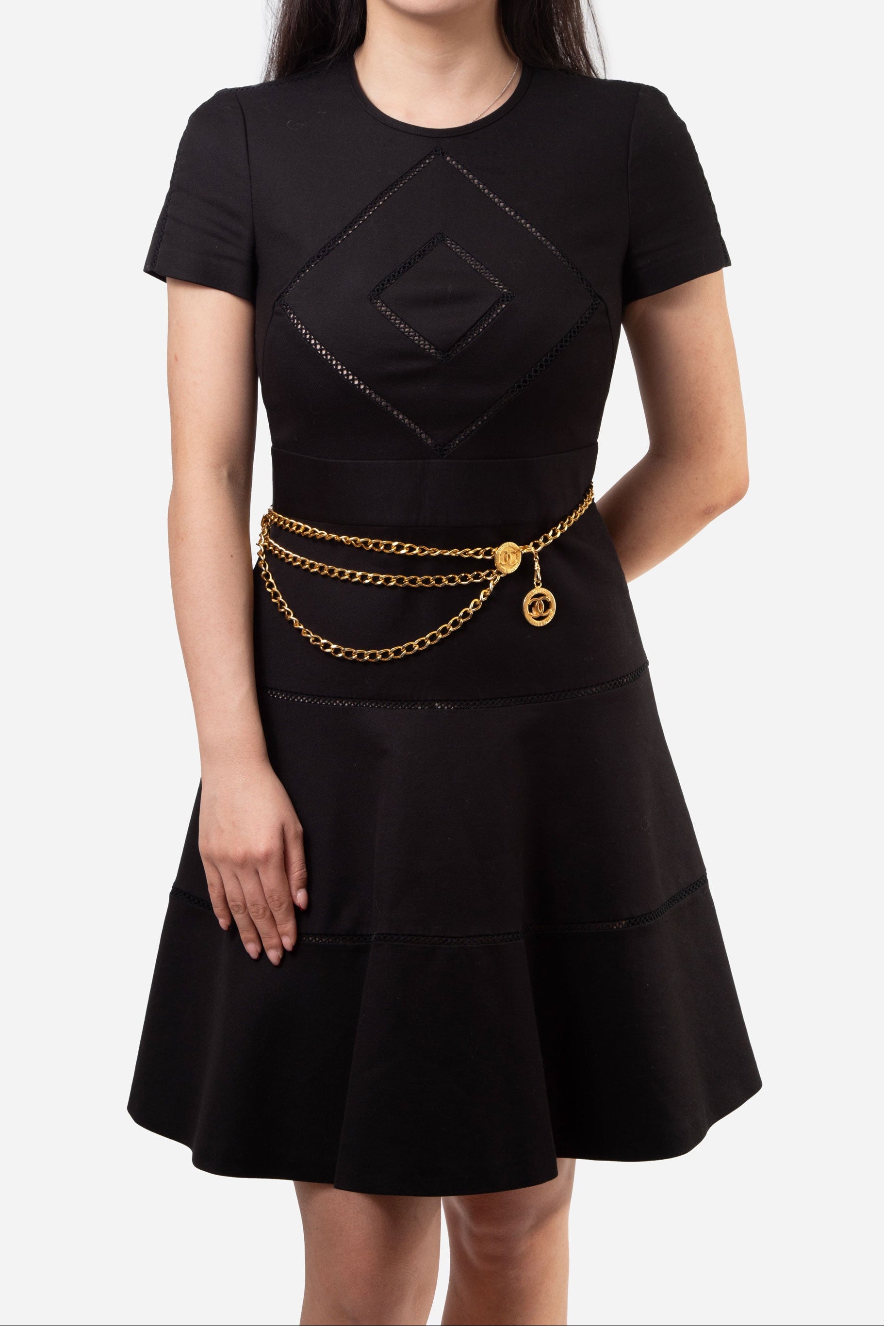 Pre-owned Chanel Triple Gold Chain Belt