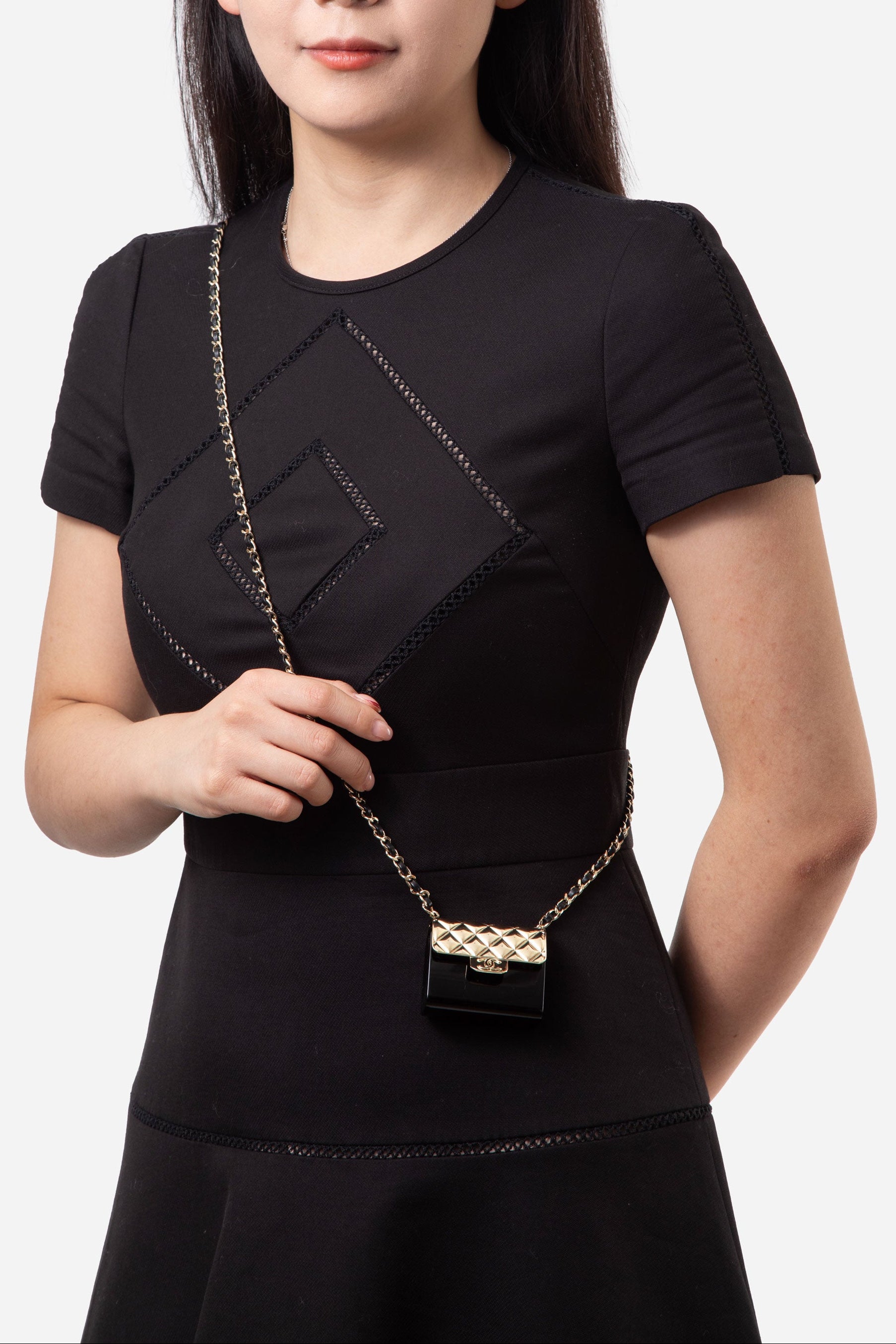 Pre-owned Chanel 2022 Metal Resin Bag Necklace