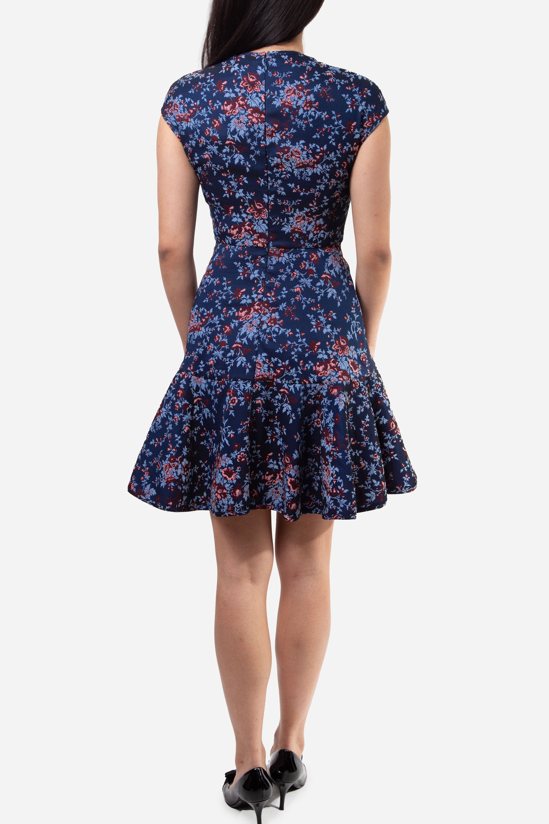 Erdem Blue Floral Print Darlina Dress Size 4