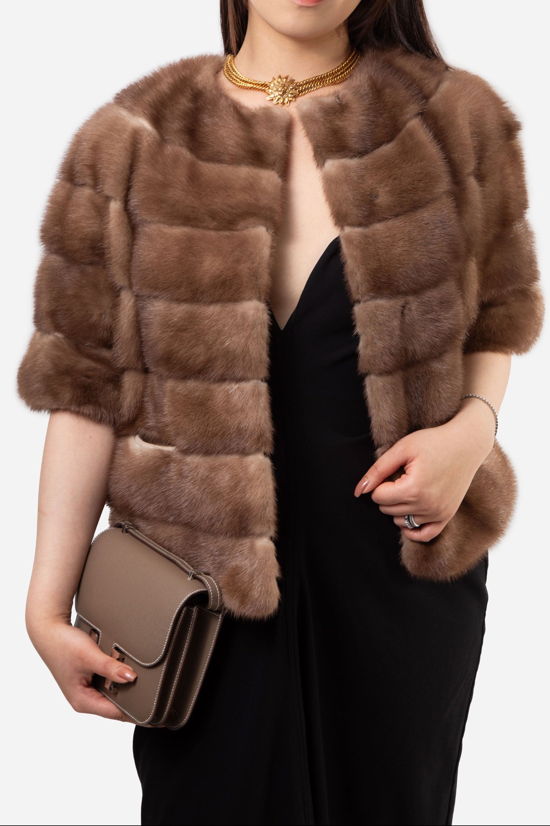 Max Mara Brown Angora Jacket Size 8