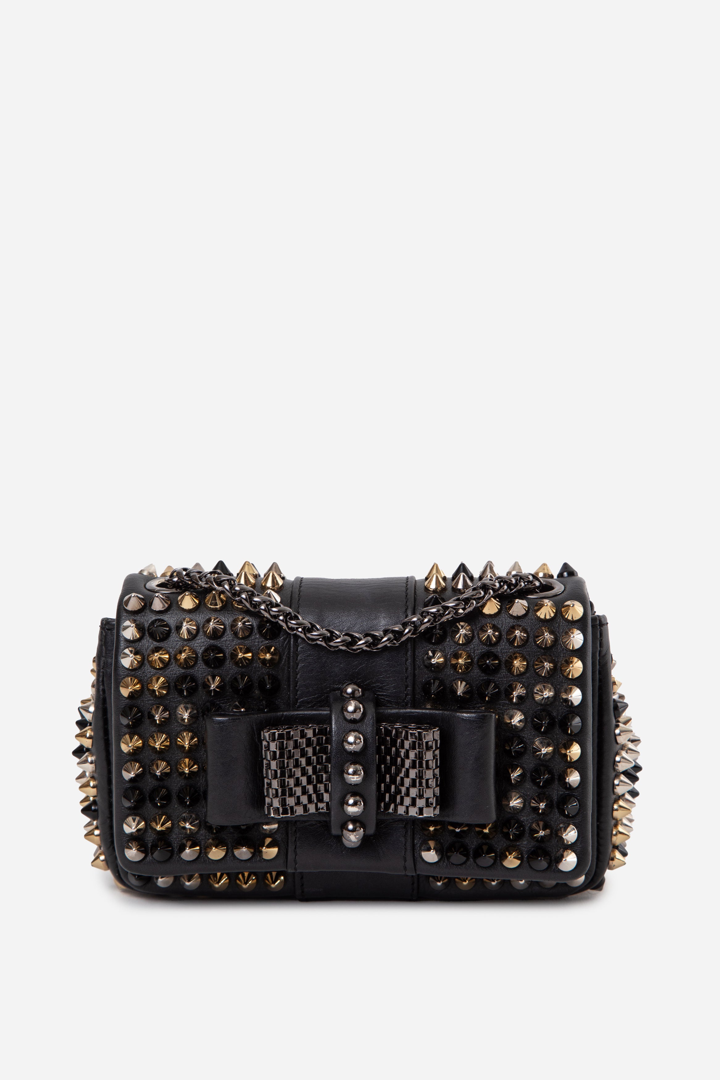 Christian Louboutin Black Spike Sweet Charity Bag