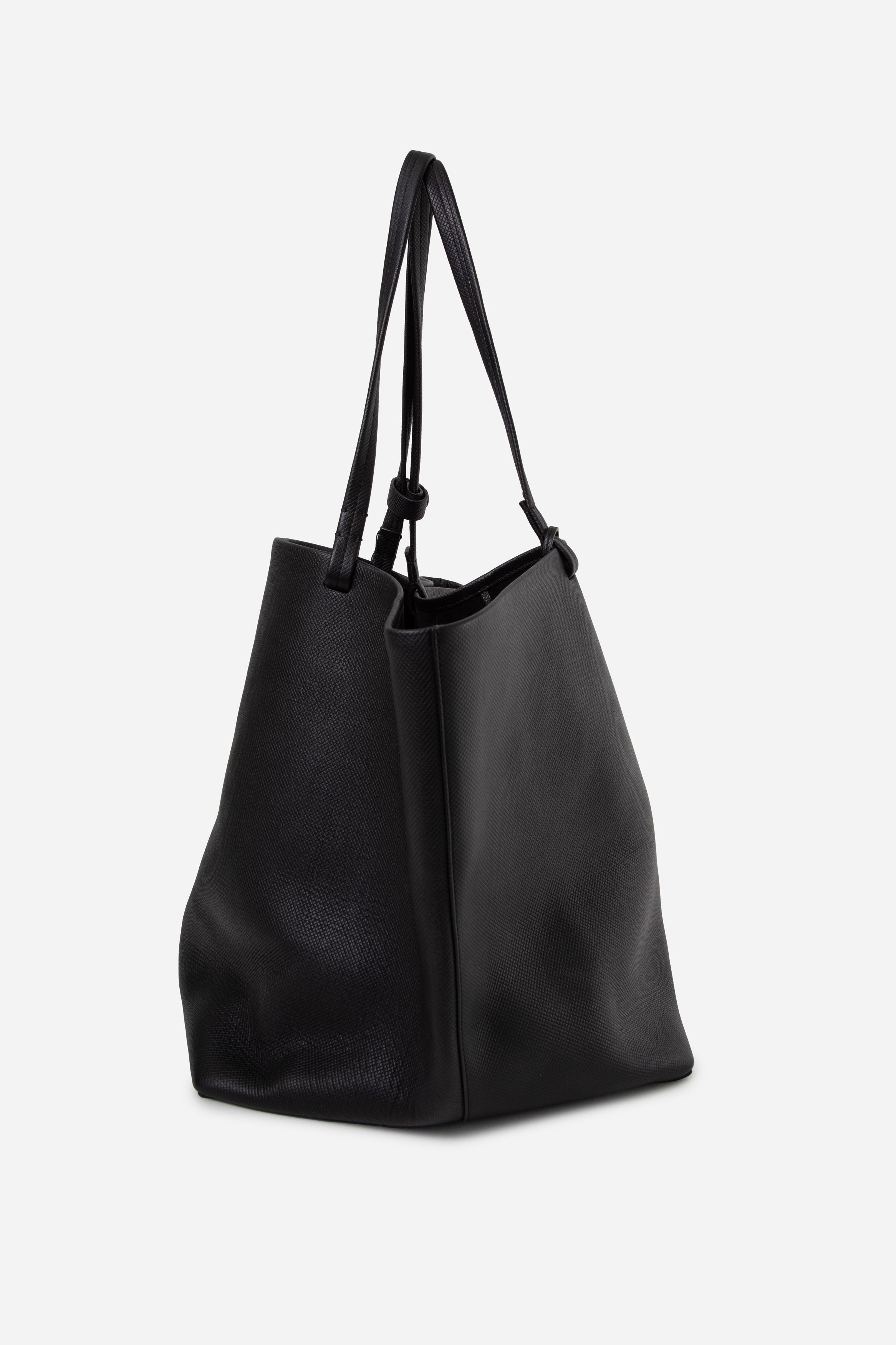 THE ROW Black Park Three Leather Tote Bag