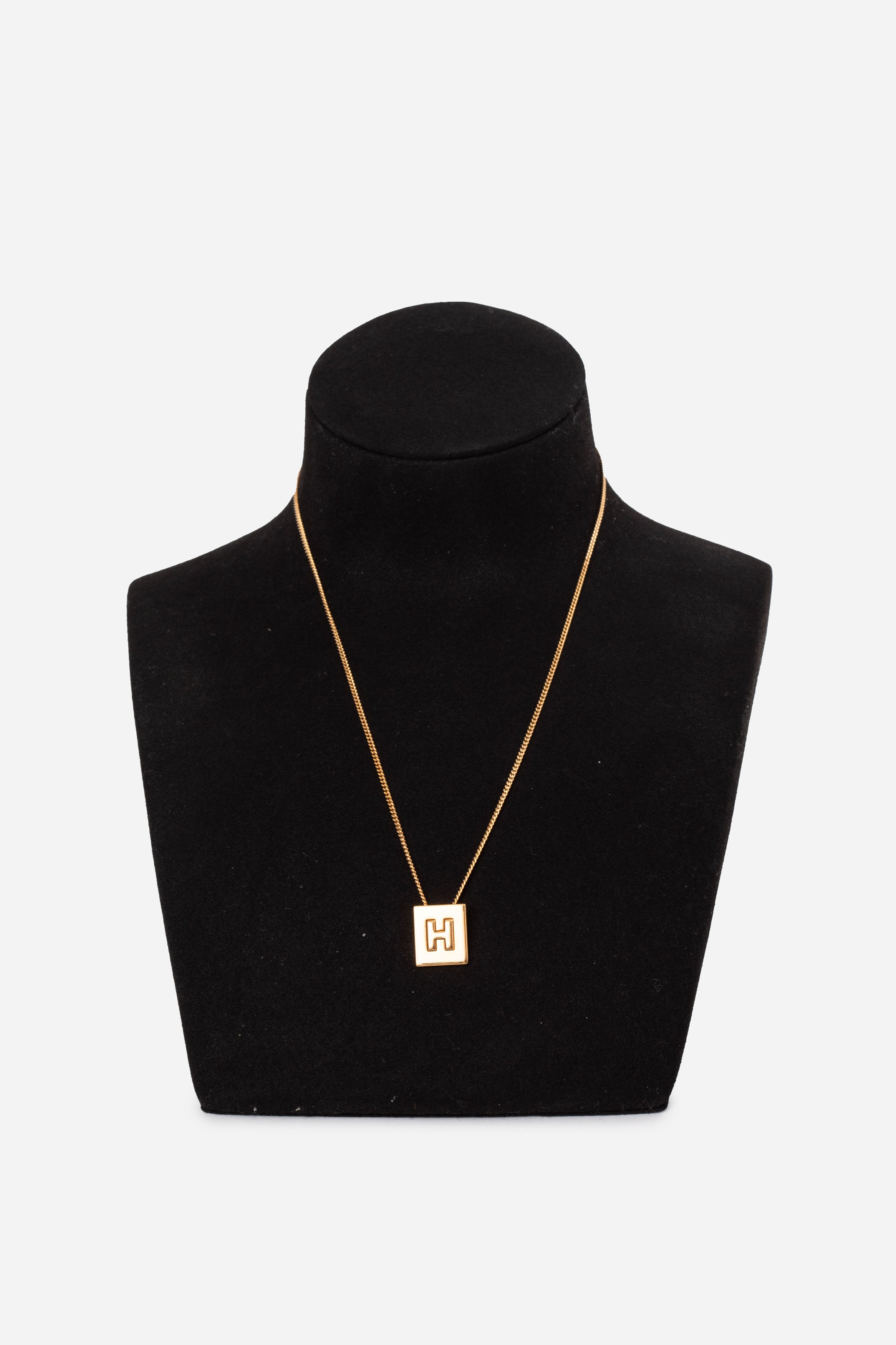 Celine Gold Gold-Plated Alphabet H Necklace