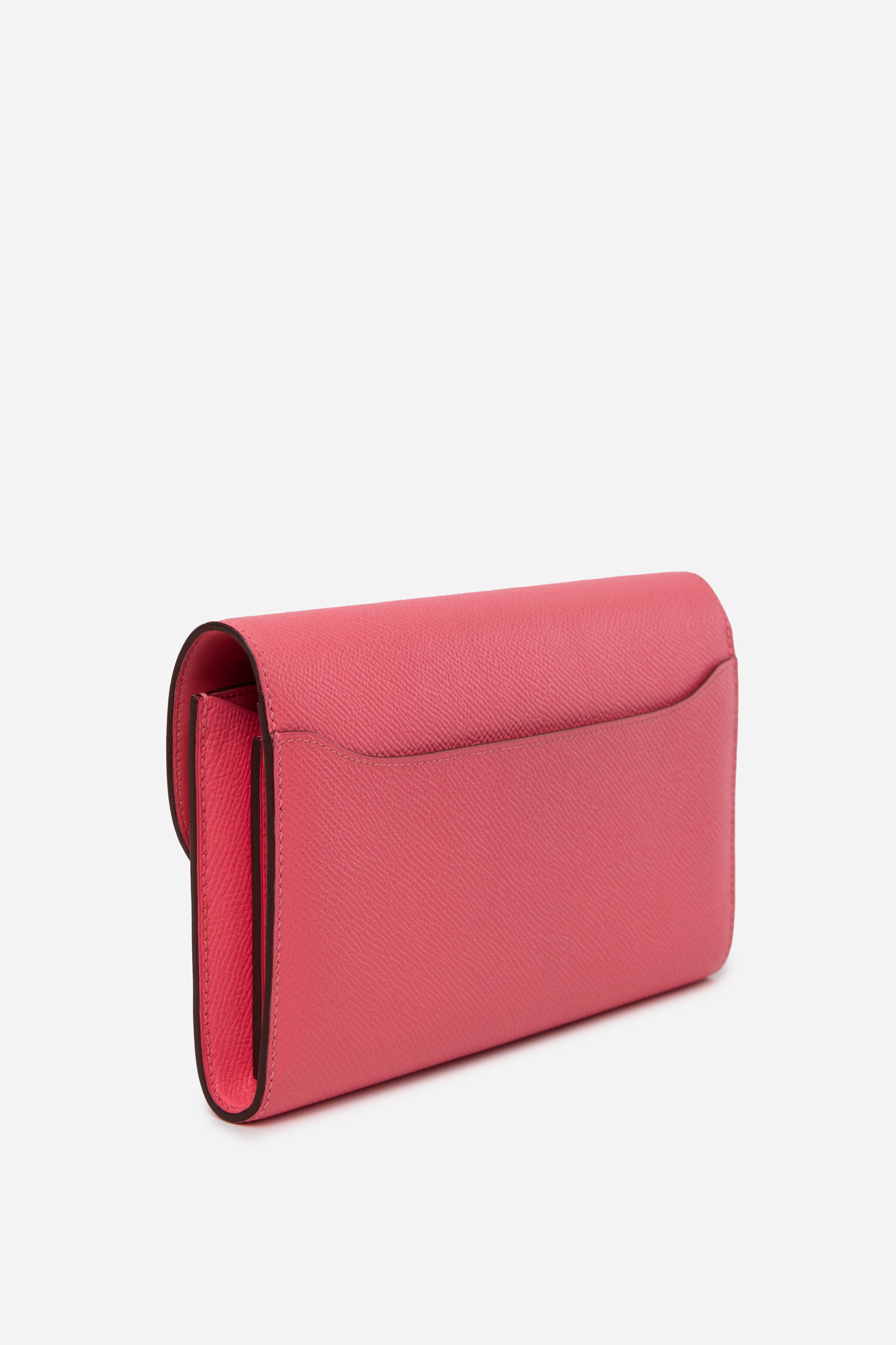 Hermès 2017 Rose Epsom Constance Long compact Wallet