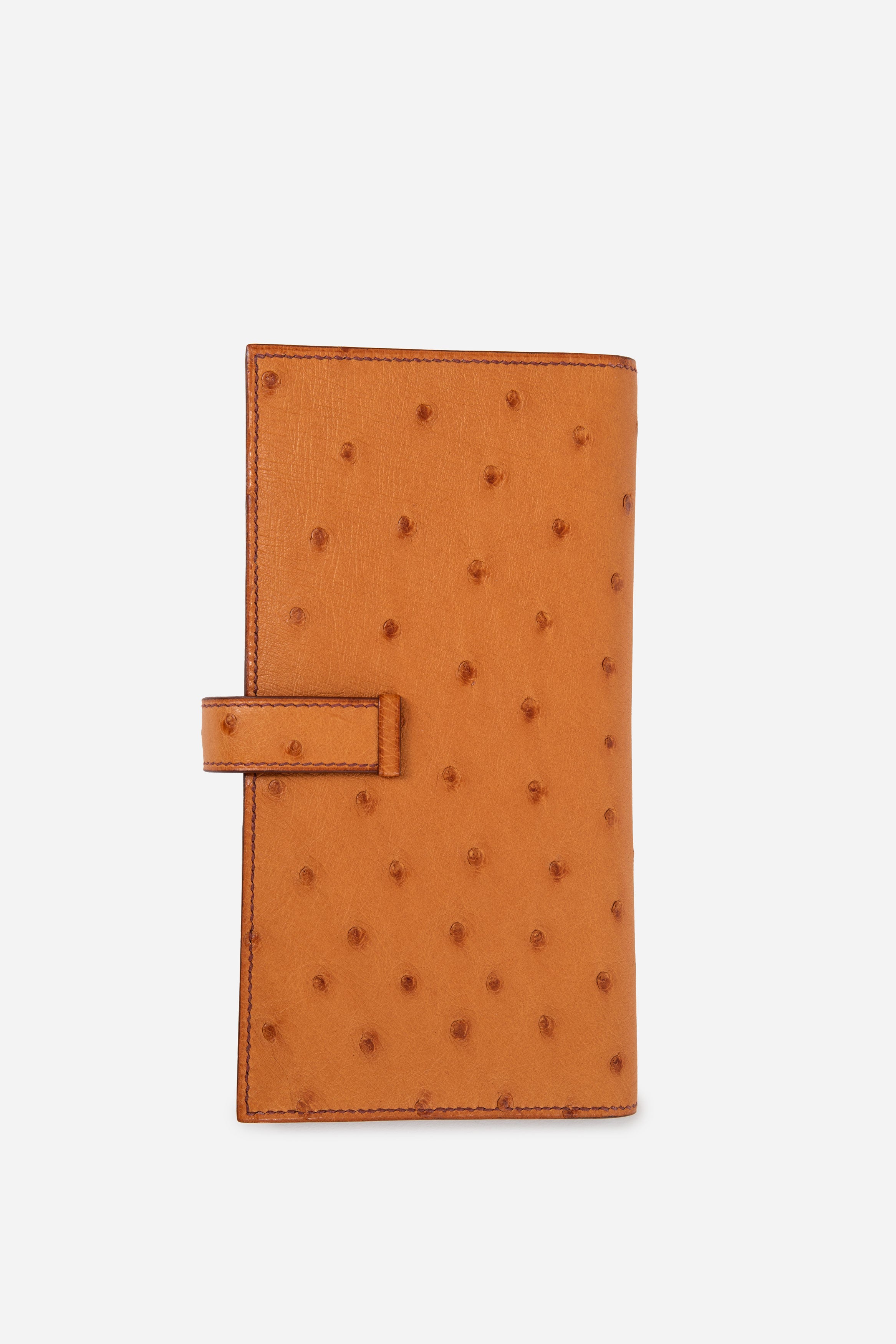 Hermes 2017 Ostrich Bearn Long Wallet
