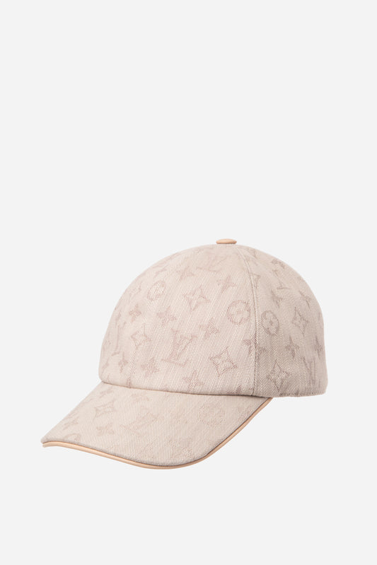 Louis Vuitton Beige Monogram Denim Cap