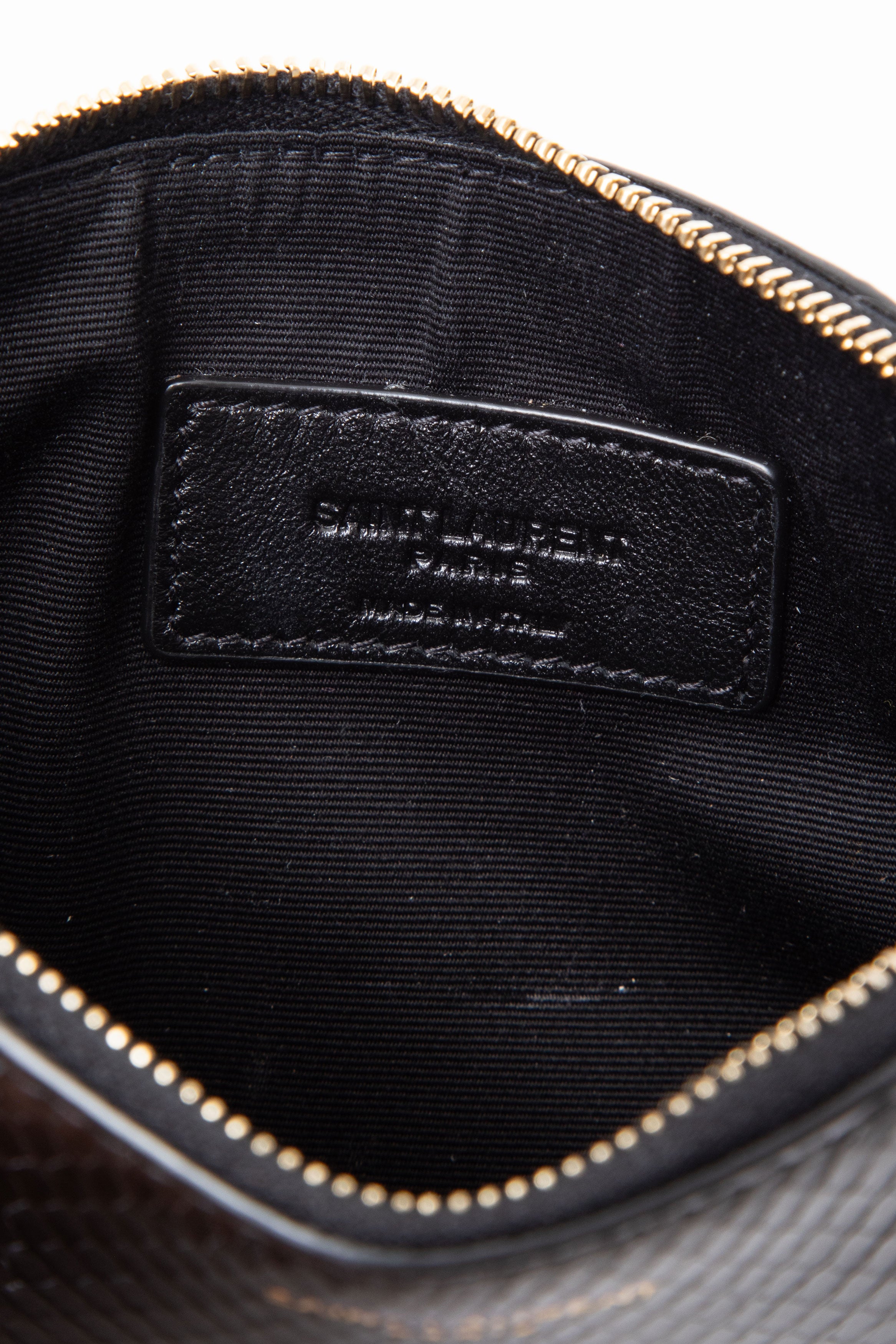 Saint Laurent Embossed Leather Chain Pouch NWT