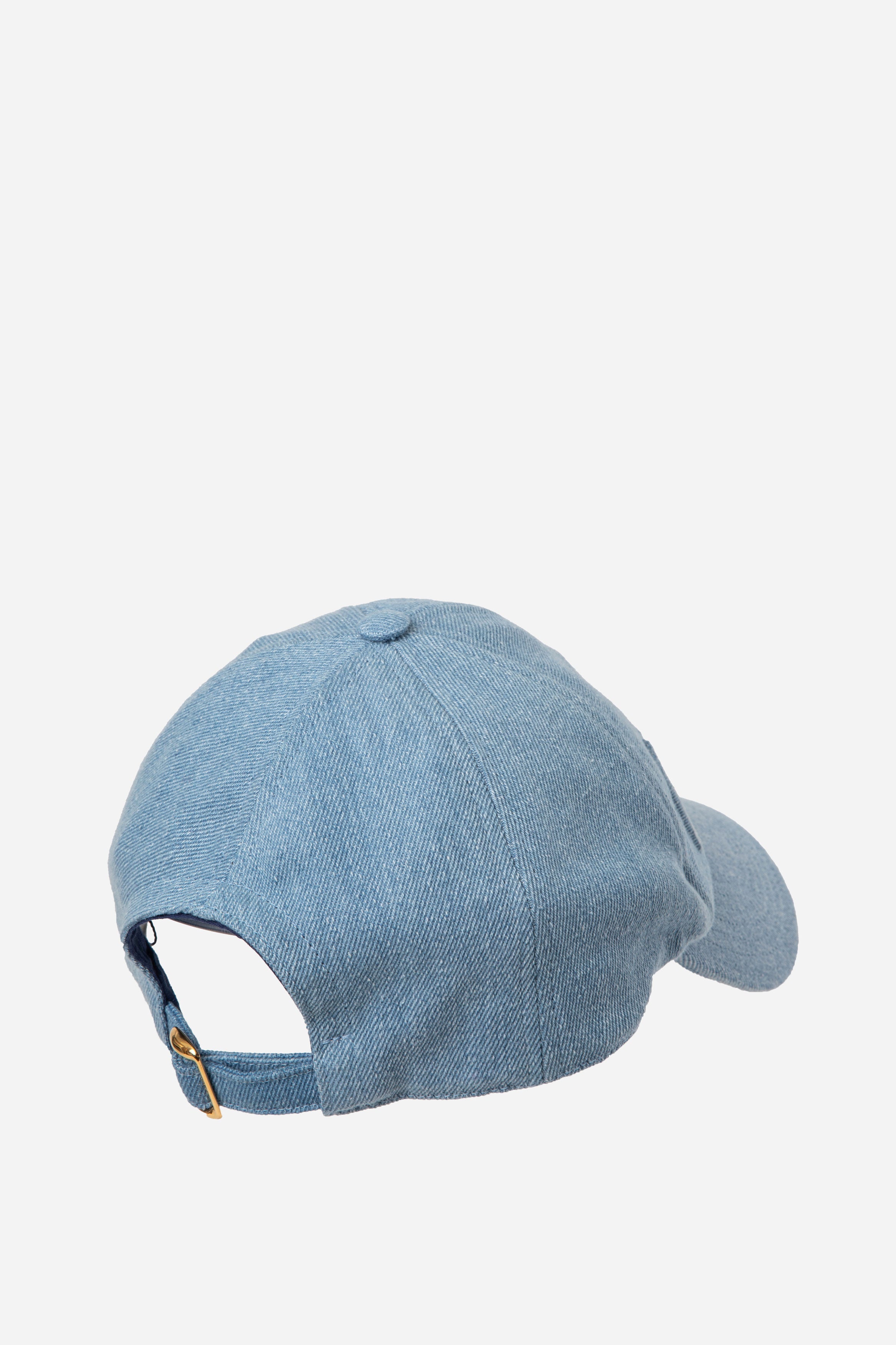 FENDI Blue Denim Logo-Embossed Cap