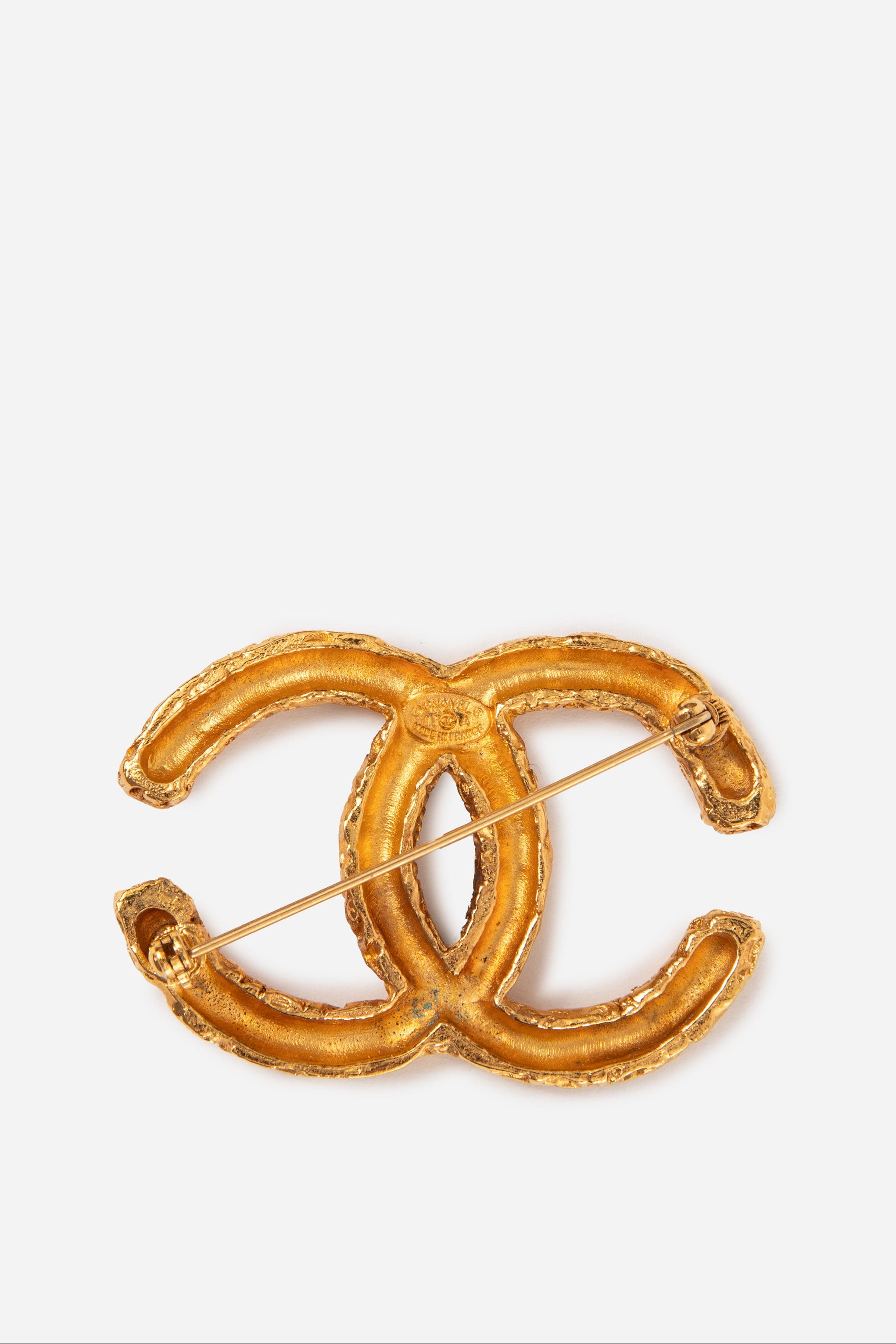 Pre-Owned CHANEL 1993 Florentine CC Brooch