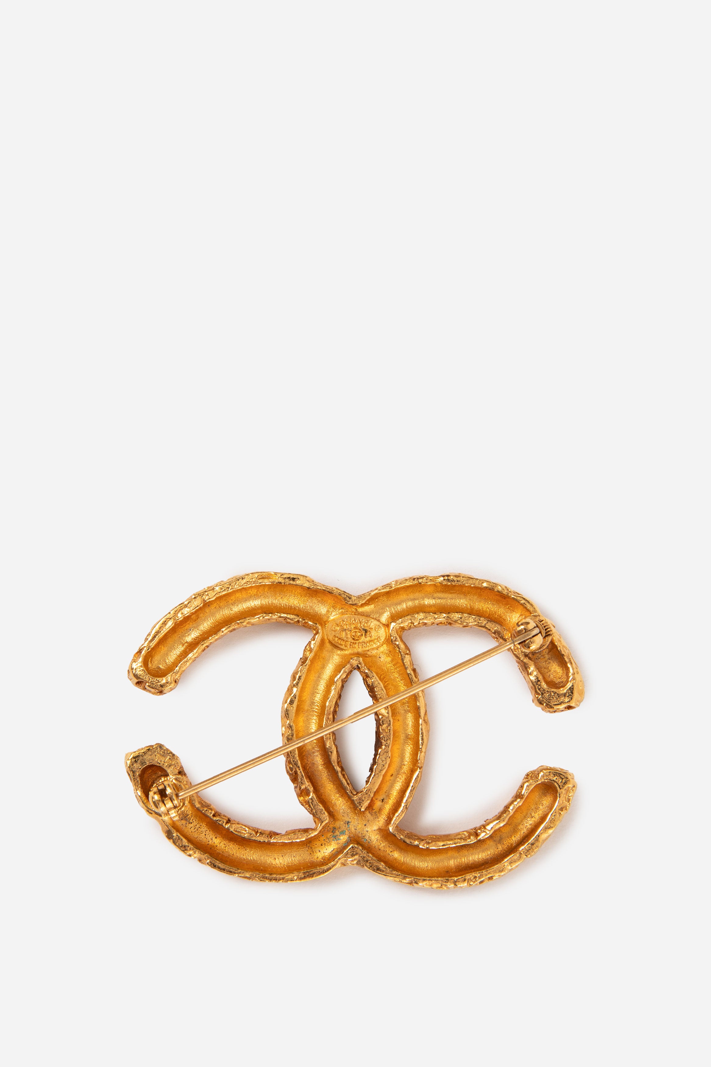 Pre-Owned CHANEL 1993 Florentine CC Brooch