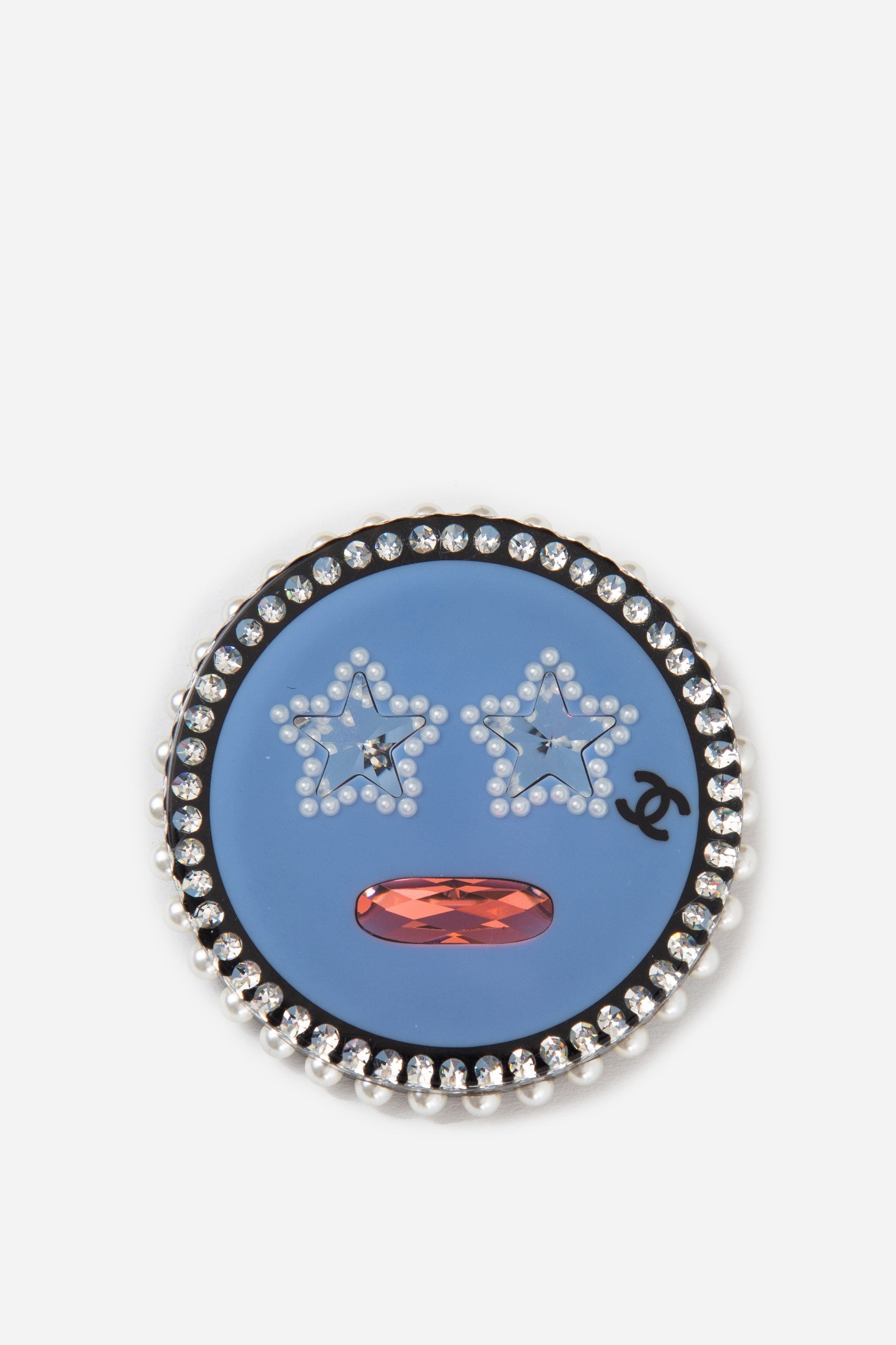 Pre-Owned Chanel 2016 Round Acrylic Brooch