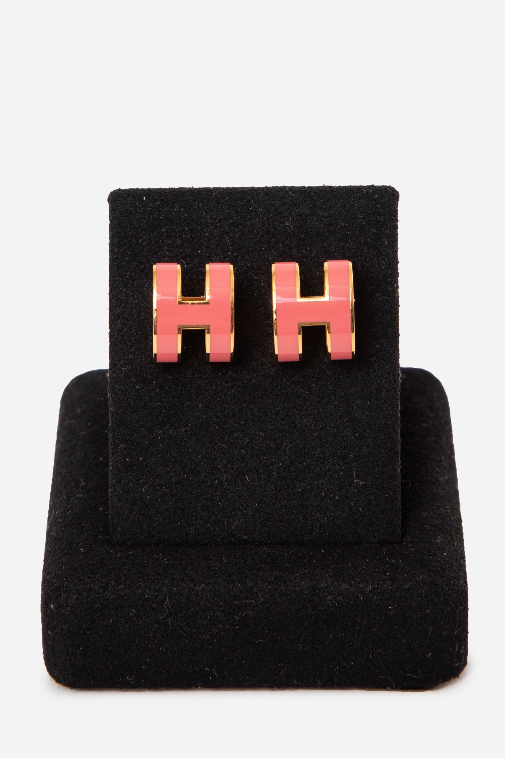Hermes Pink Pop H Earrings