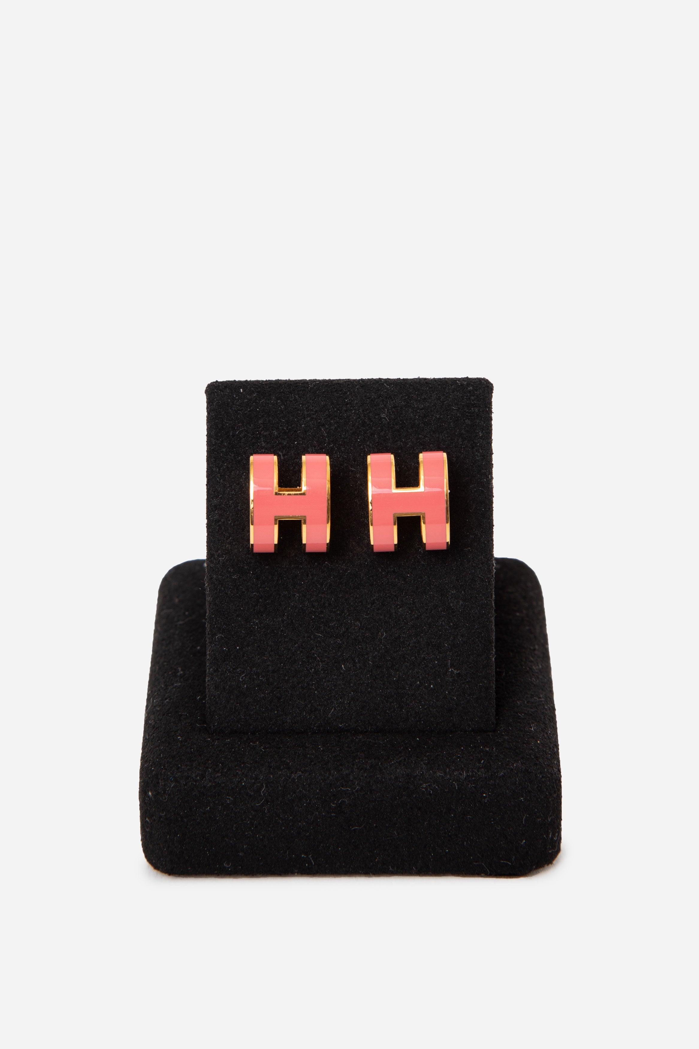 Hermes Pink Pop H Earrings