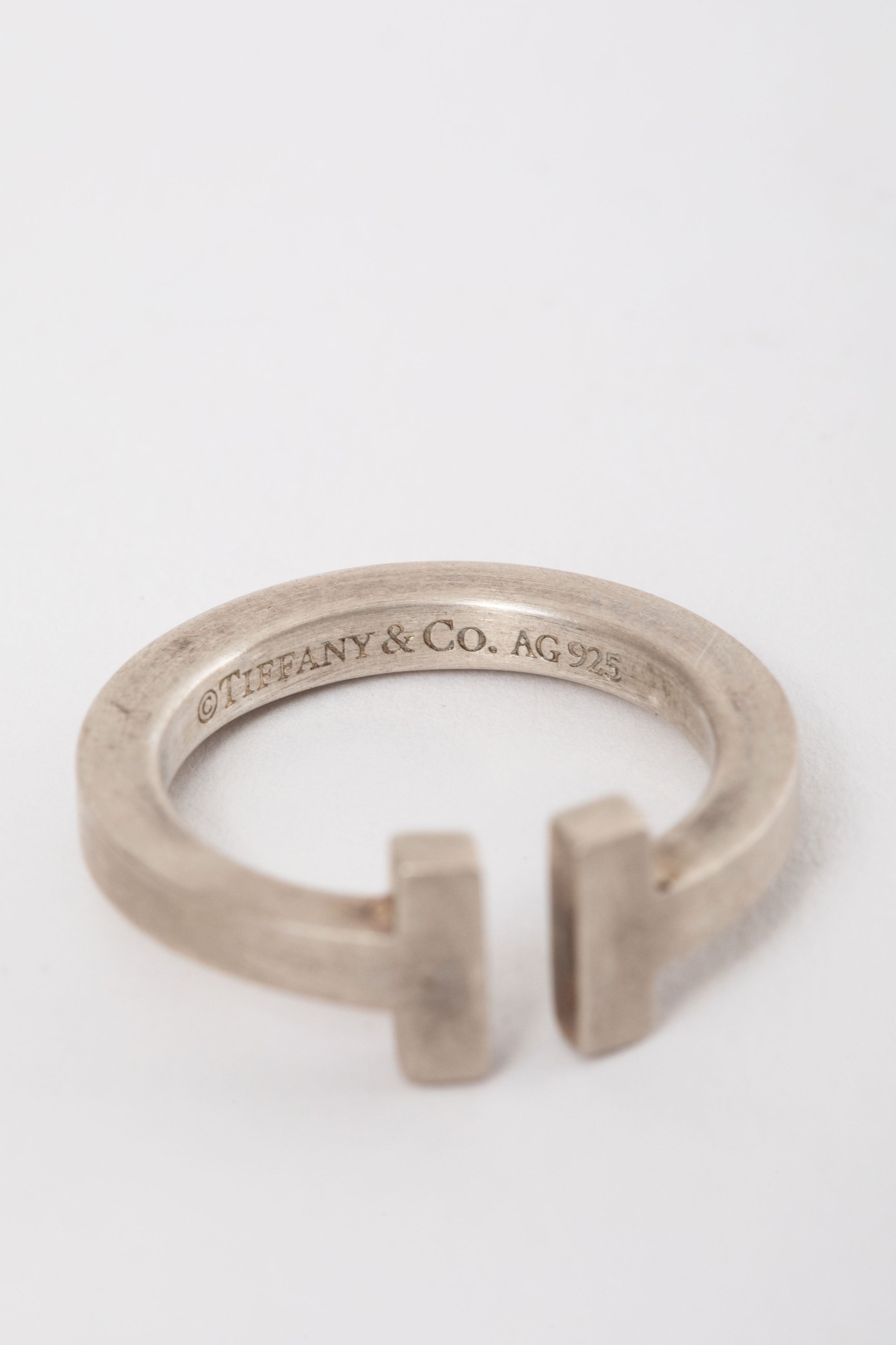 Tiffany T Square Silver Ring Size 49