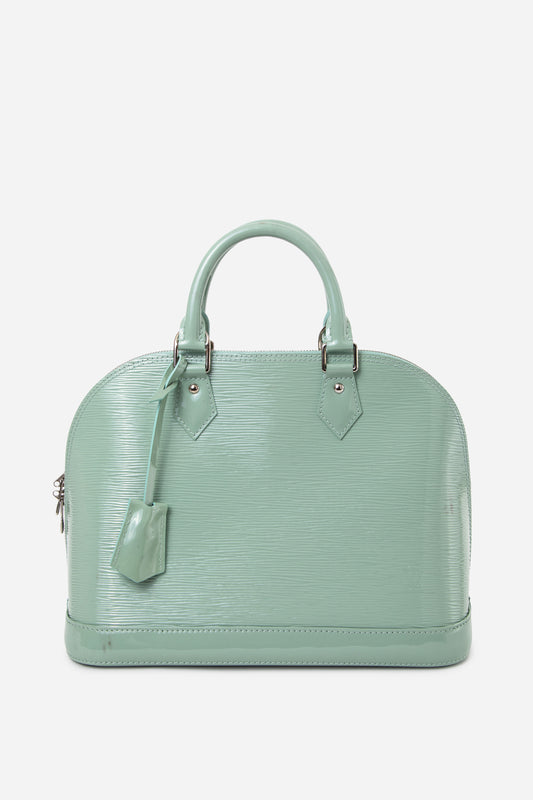 Louis Vuitton 2013 Green Epi Electric Leather Alma PM Top Handle Bag