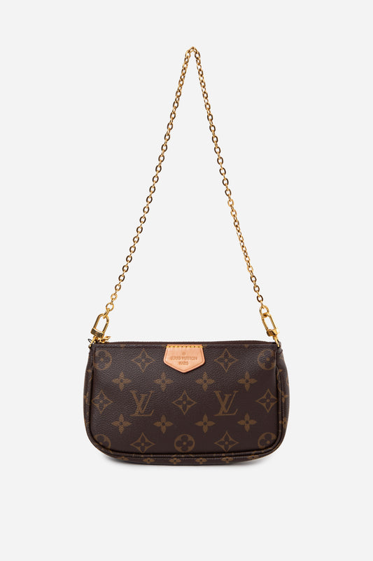 Louis Vuitton 2020 Brown Monogram Canvas Multi Pochette Accessories Removable Mini Pochette
