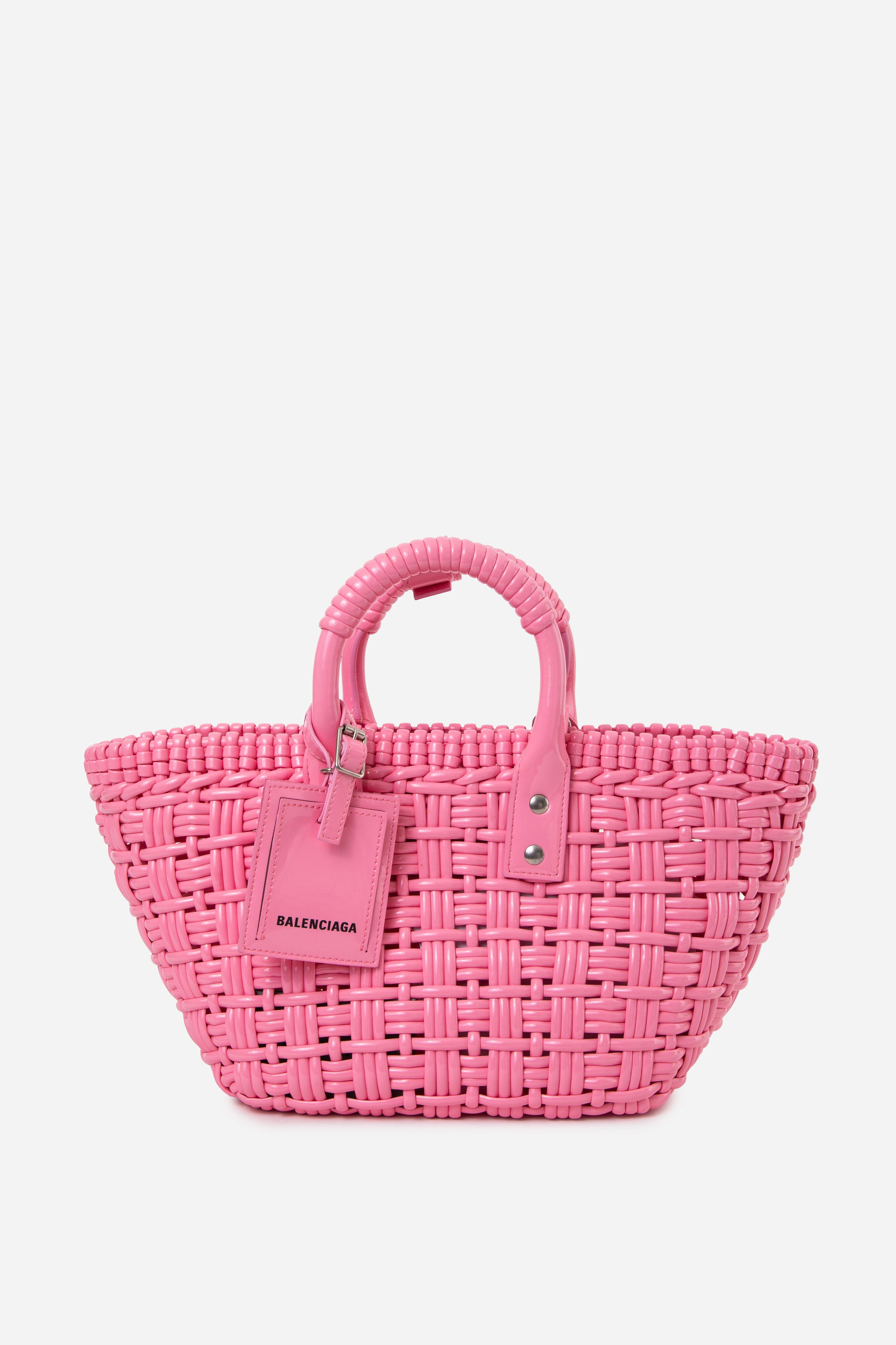 Balenciaga Pink Bistro Basket Handbag