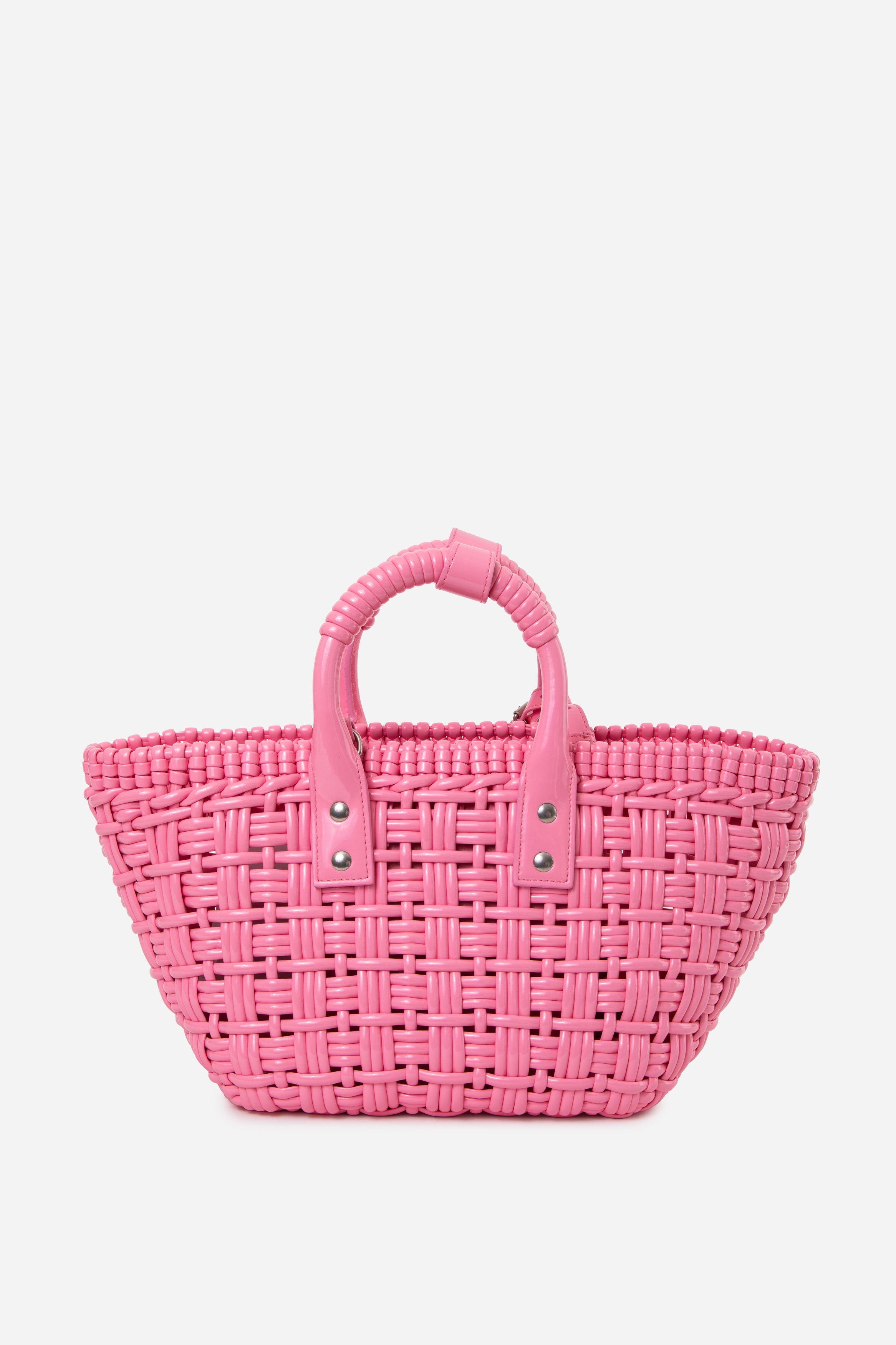 Balenciaga Pink Bistro Basket Handbag