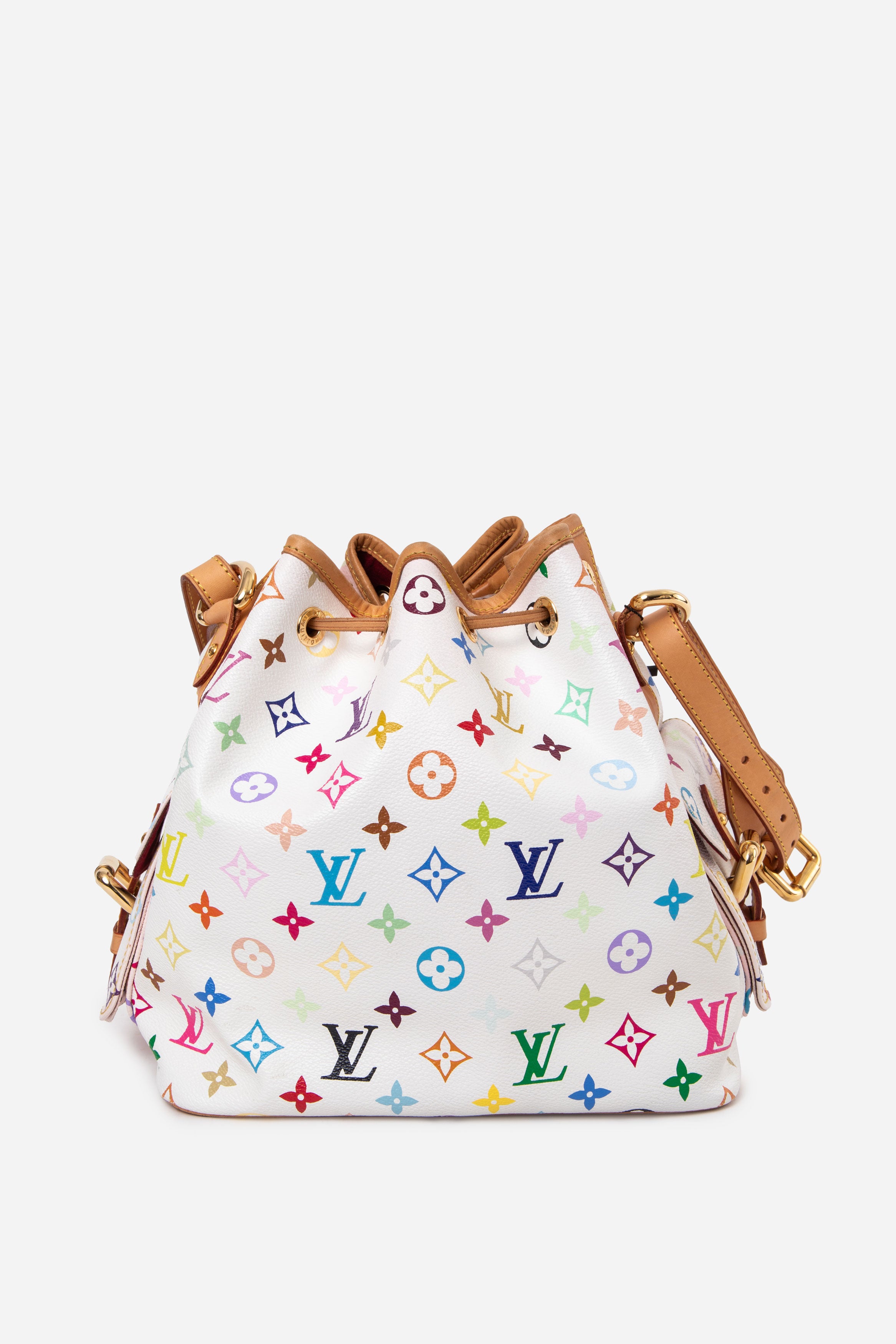 Louis Vuitton White Monogram Multicolor Petit Noe Shoulder Bag