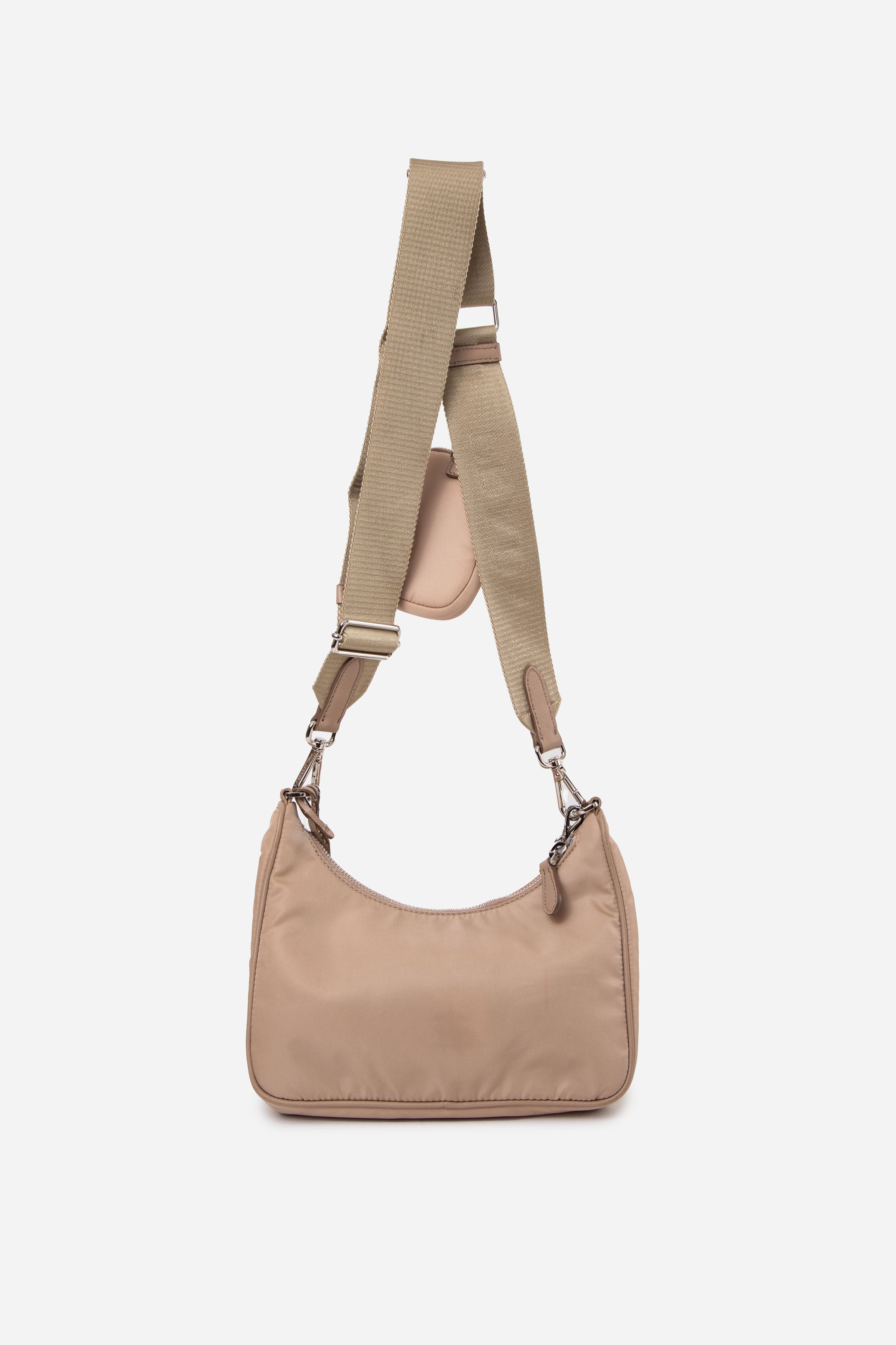Prada 2005 Beige Re-Edition Re-Nylon Crossbody Bag