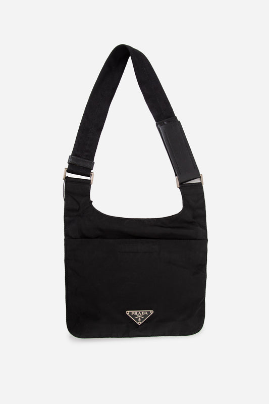 Prada Black Tessuto Nylon Shoulder Bag