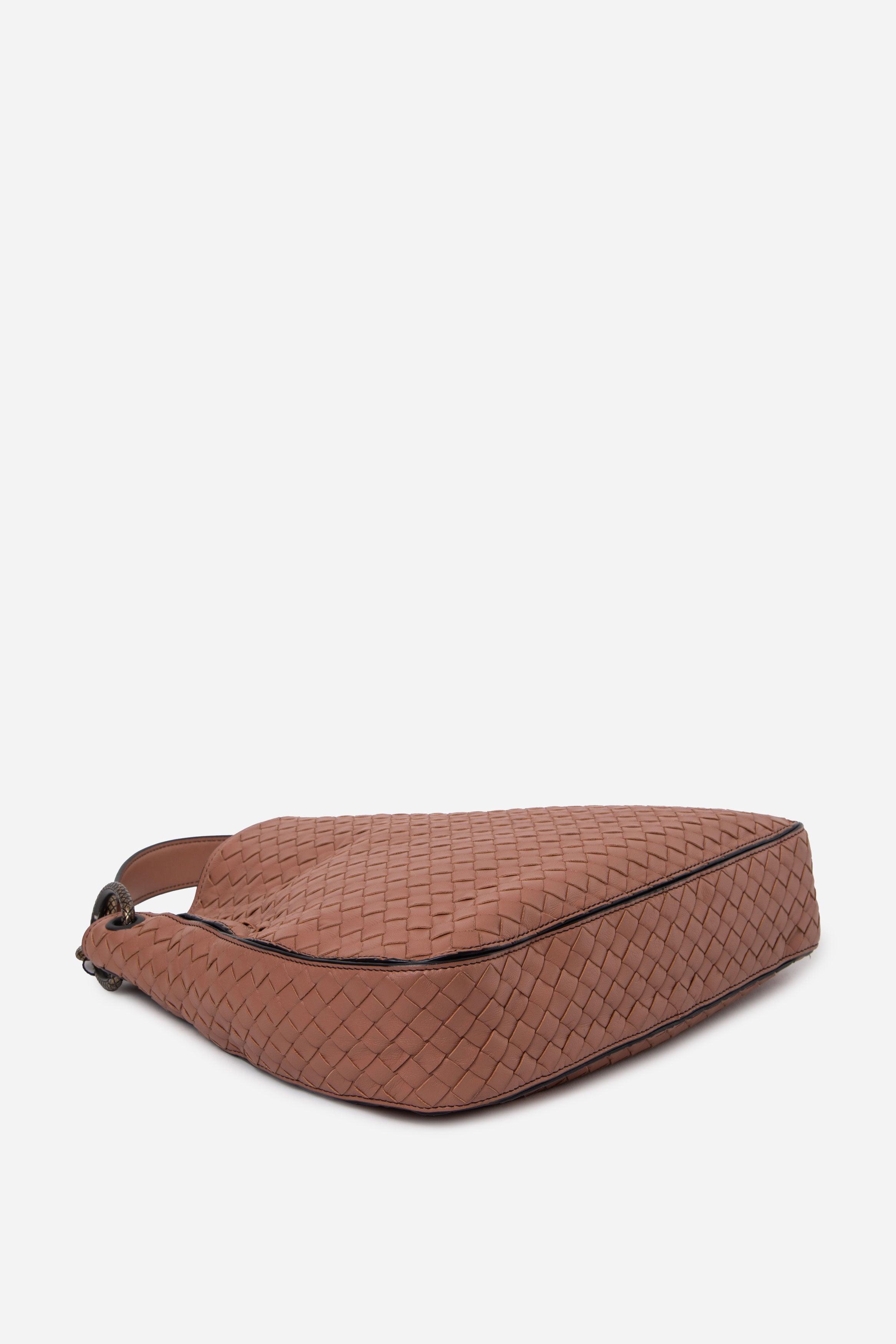 Bottega Veneta Brown Nappa Intrecciato Small Loop Dahlia Bag
